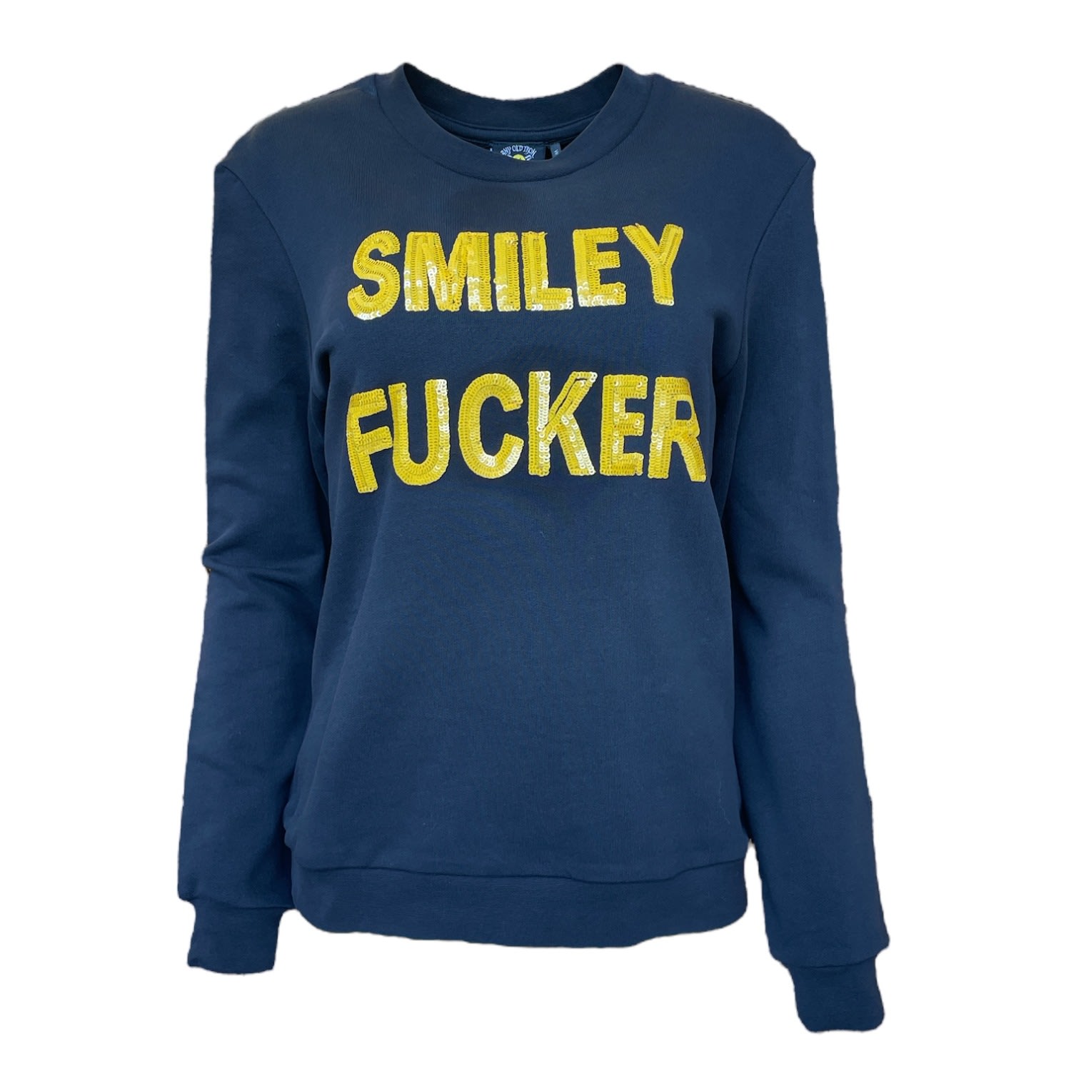 Any Old Iron Women's Black / Yellow / Orange  X Smiley Smiley Fucker Sweatshirt In Blue