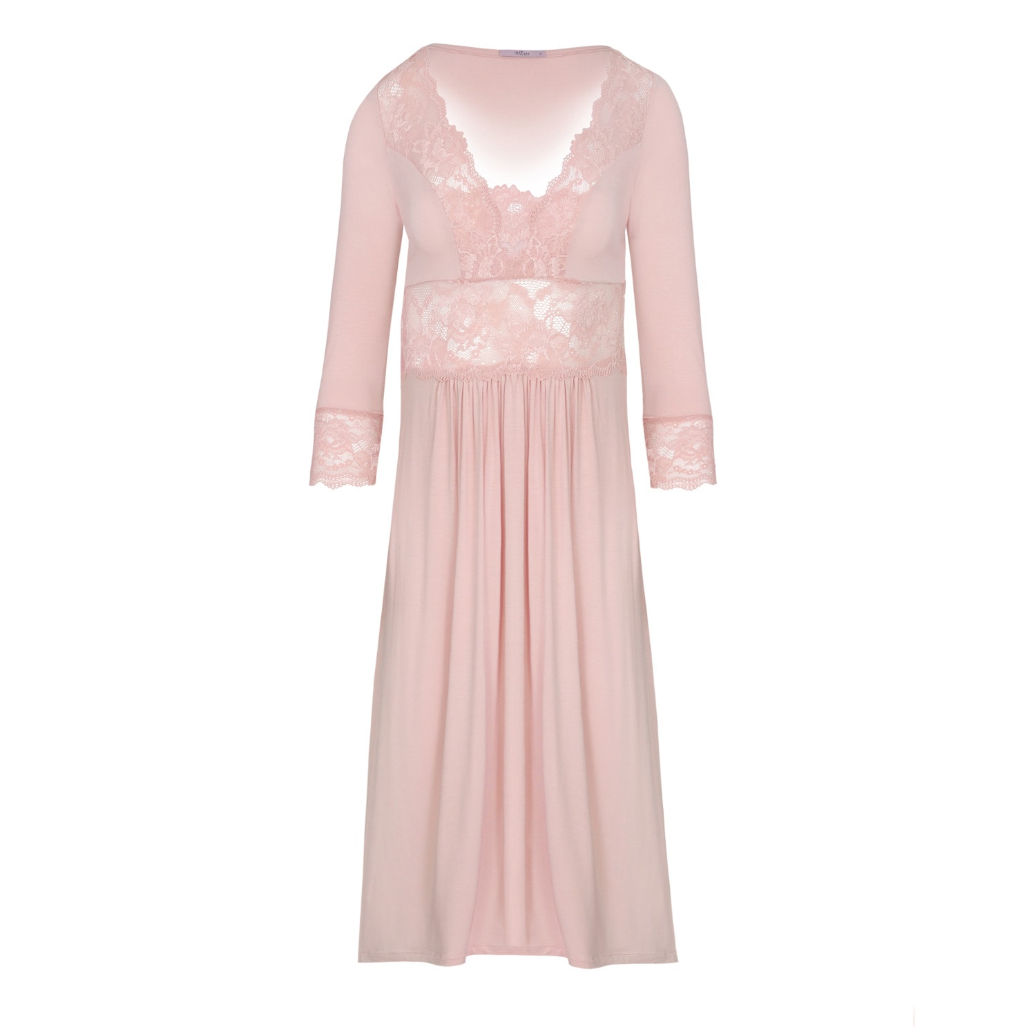 Oh!zuza Night&day Women's Rose Gold Midi Viscose Nightgown - Dusty Pink In Rose Gold