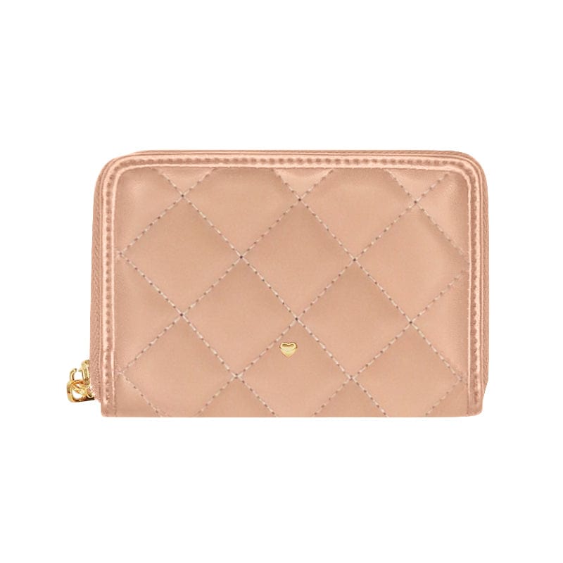 Women’s Rose Gold Quilted Atlas Purse - Nude One Size Jlr London