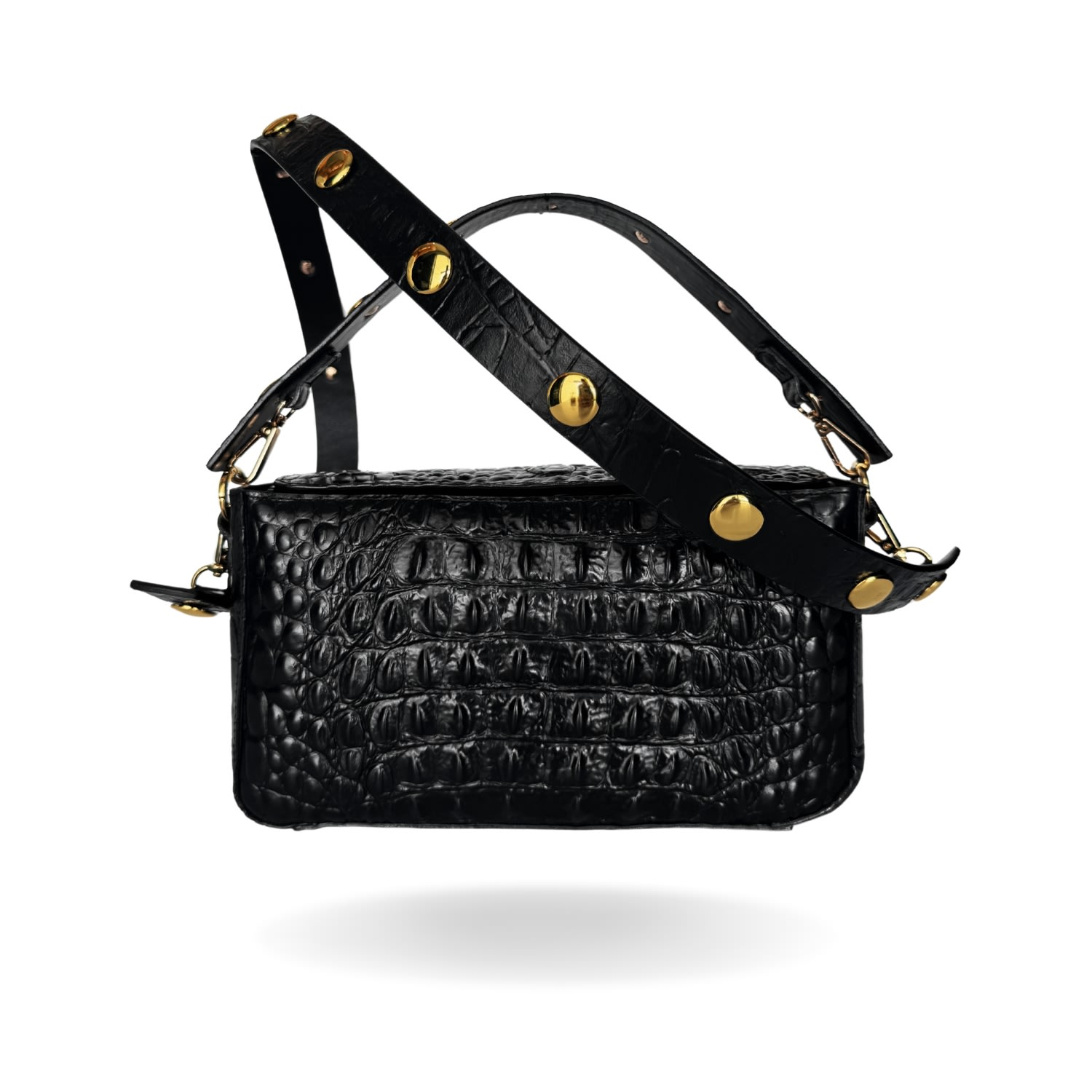 Indigolush Women's Quimera Box Leather Bag Black