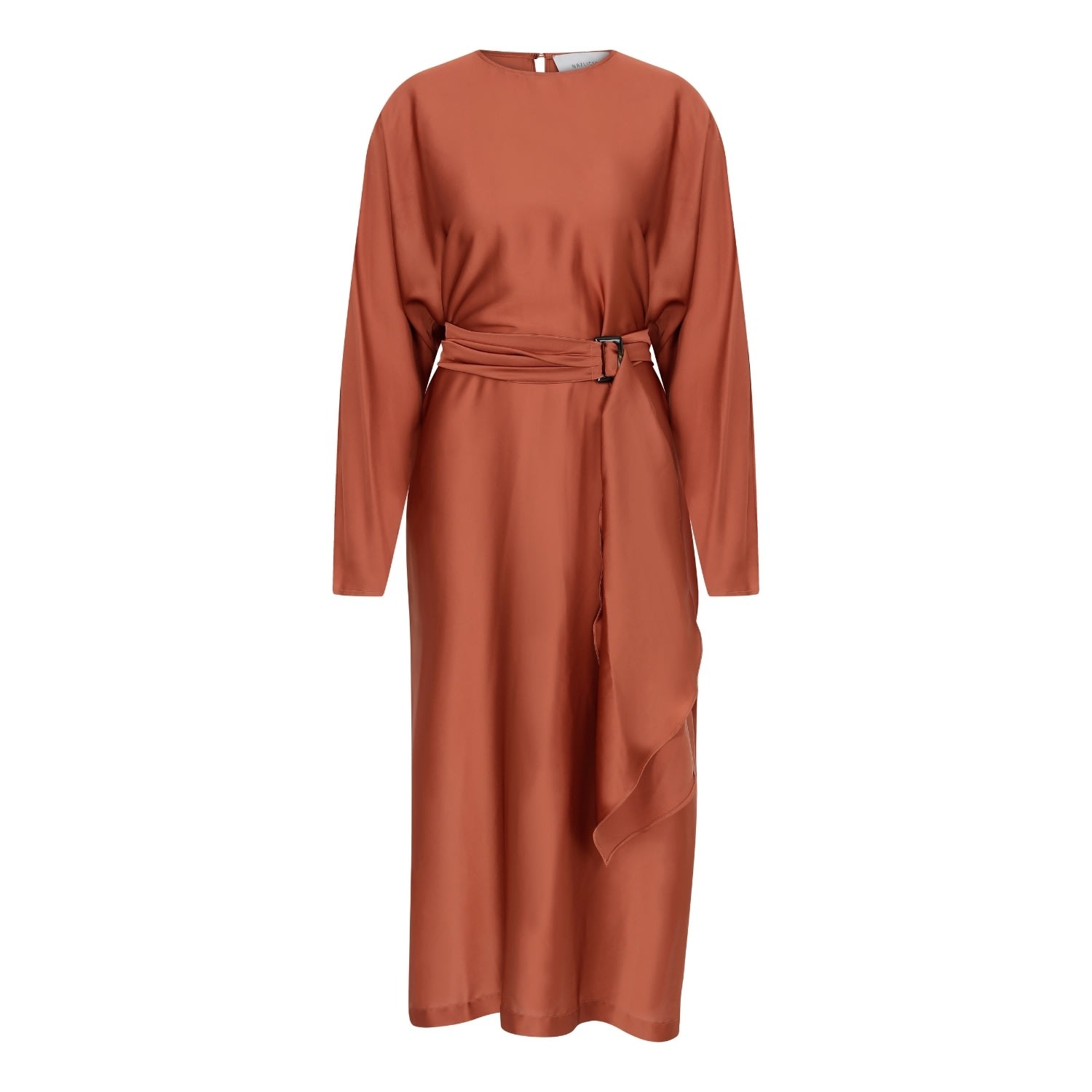 Women’s Brown Etienne Satin Dress Small Nazli Ceren