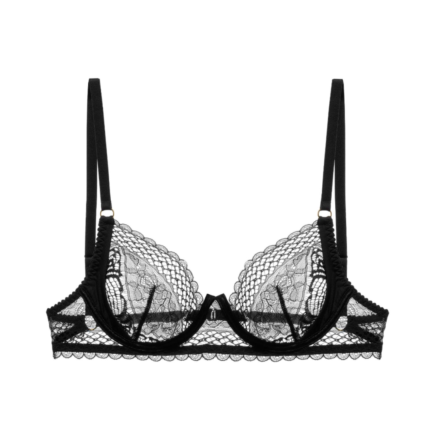 Women’s Black Scream Bra 32C Perilla