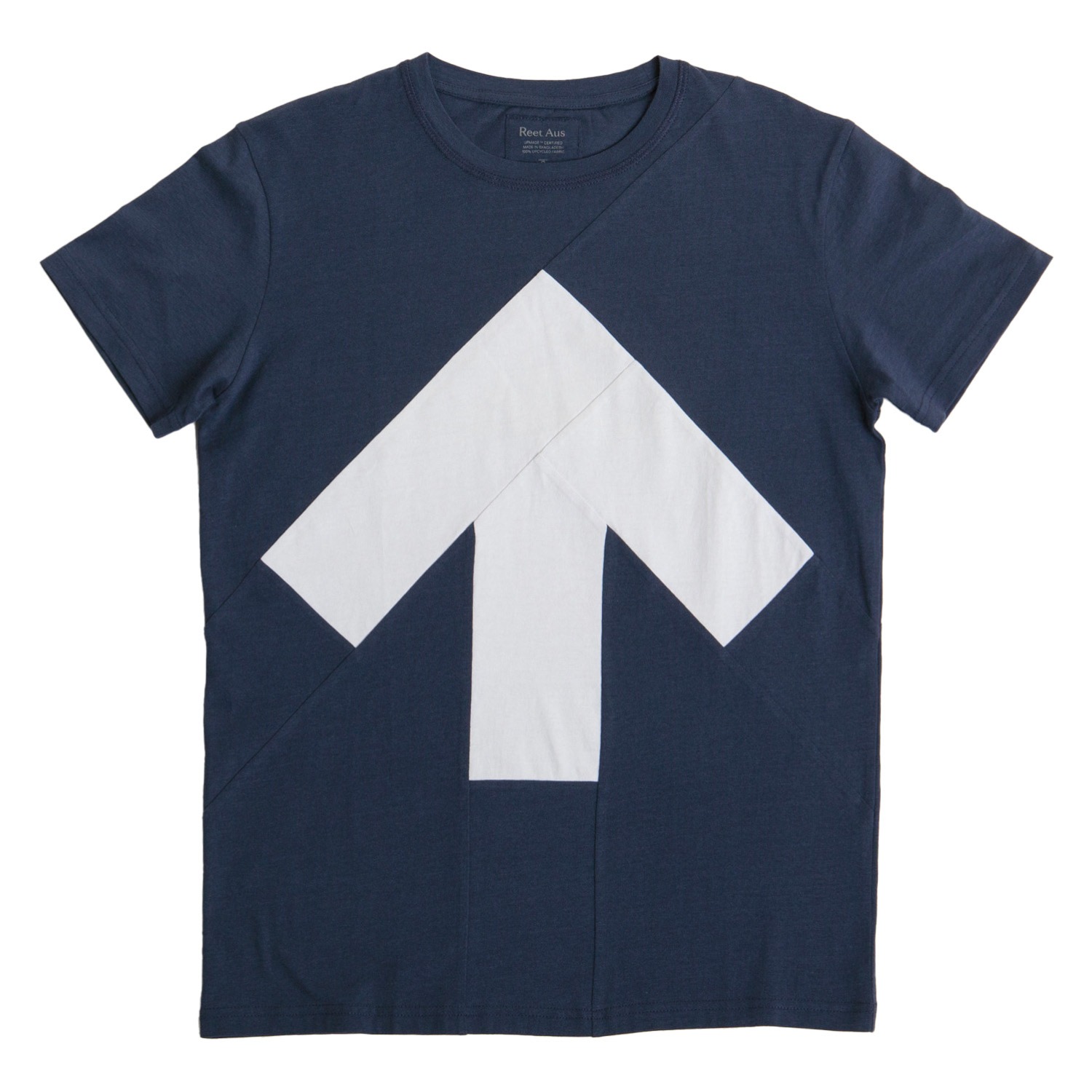 Reet Aus Men's Blue / White T-shirt For Men, Arrow