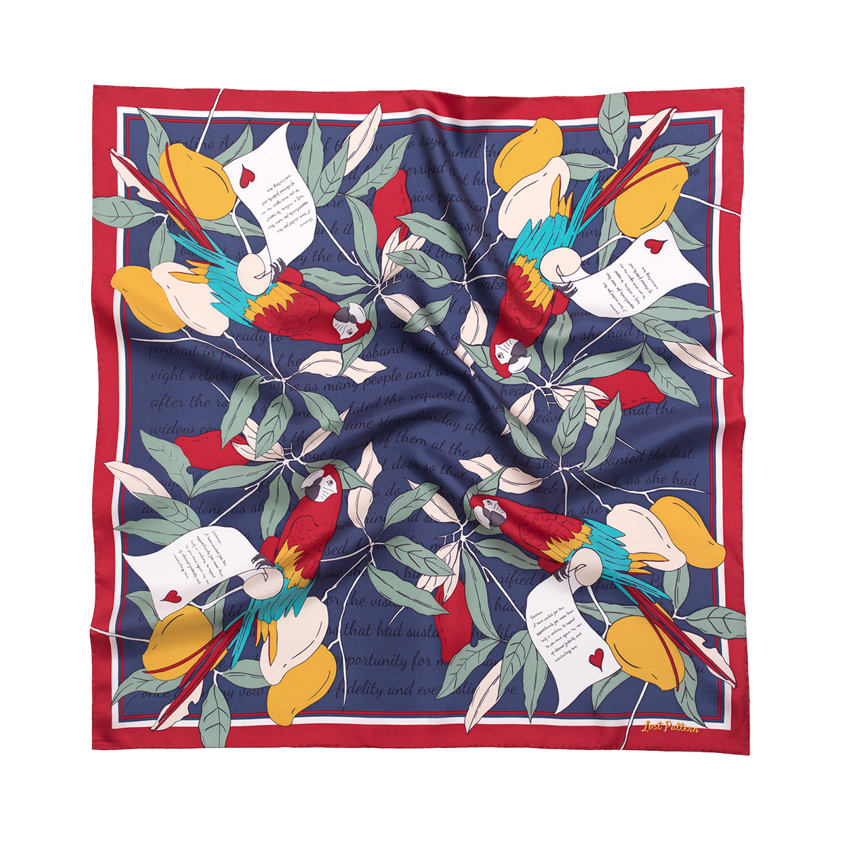 Brooklyn Triangle Silk Scarf - Green