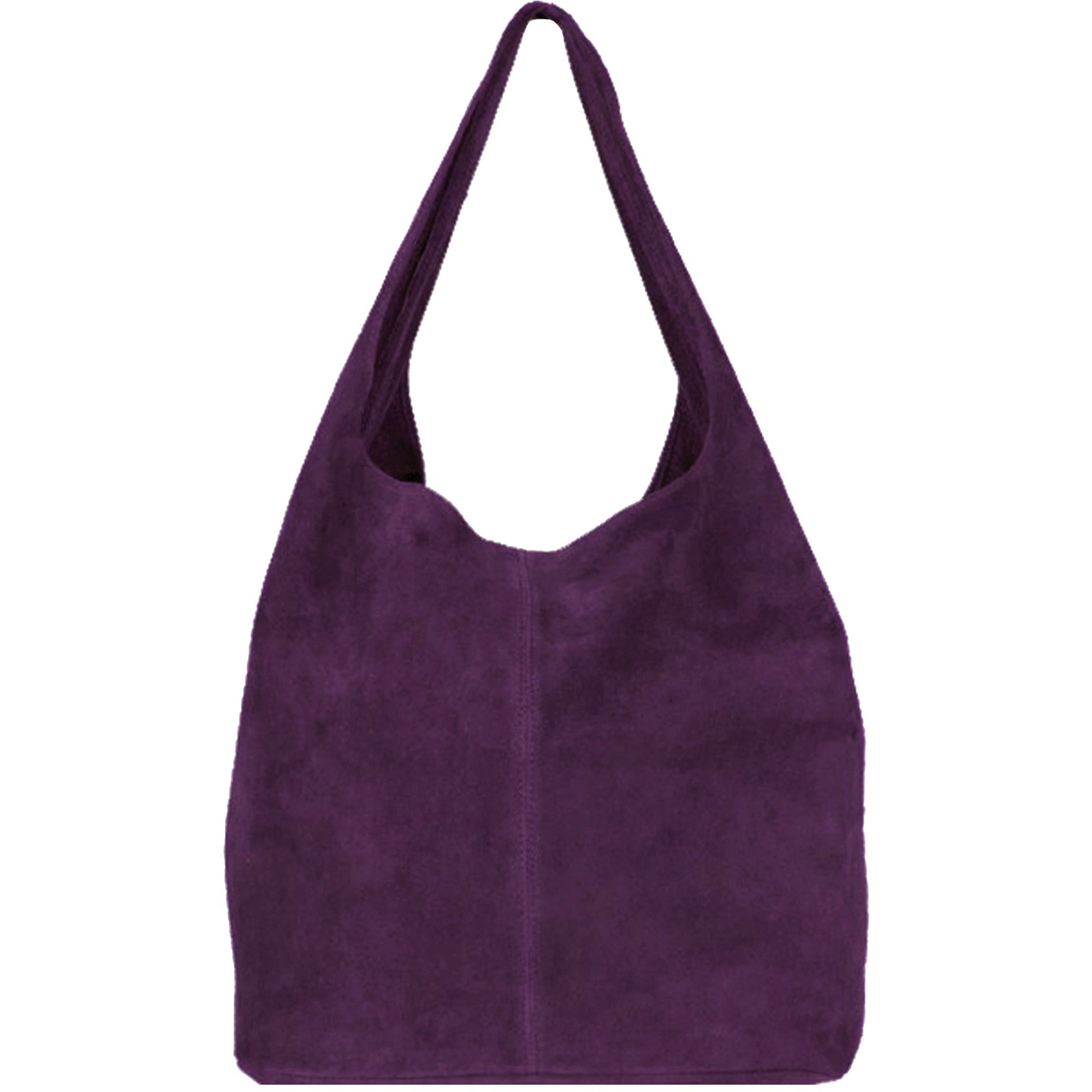 Women’s Pink / Purple Purple Suede Leather Hobo Boho Shoulder Bag Brix+Bailey