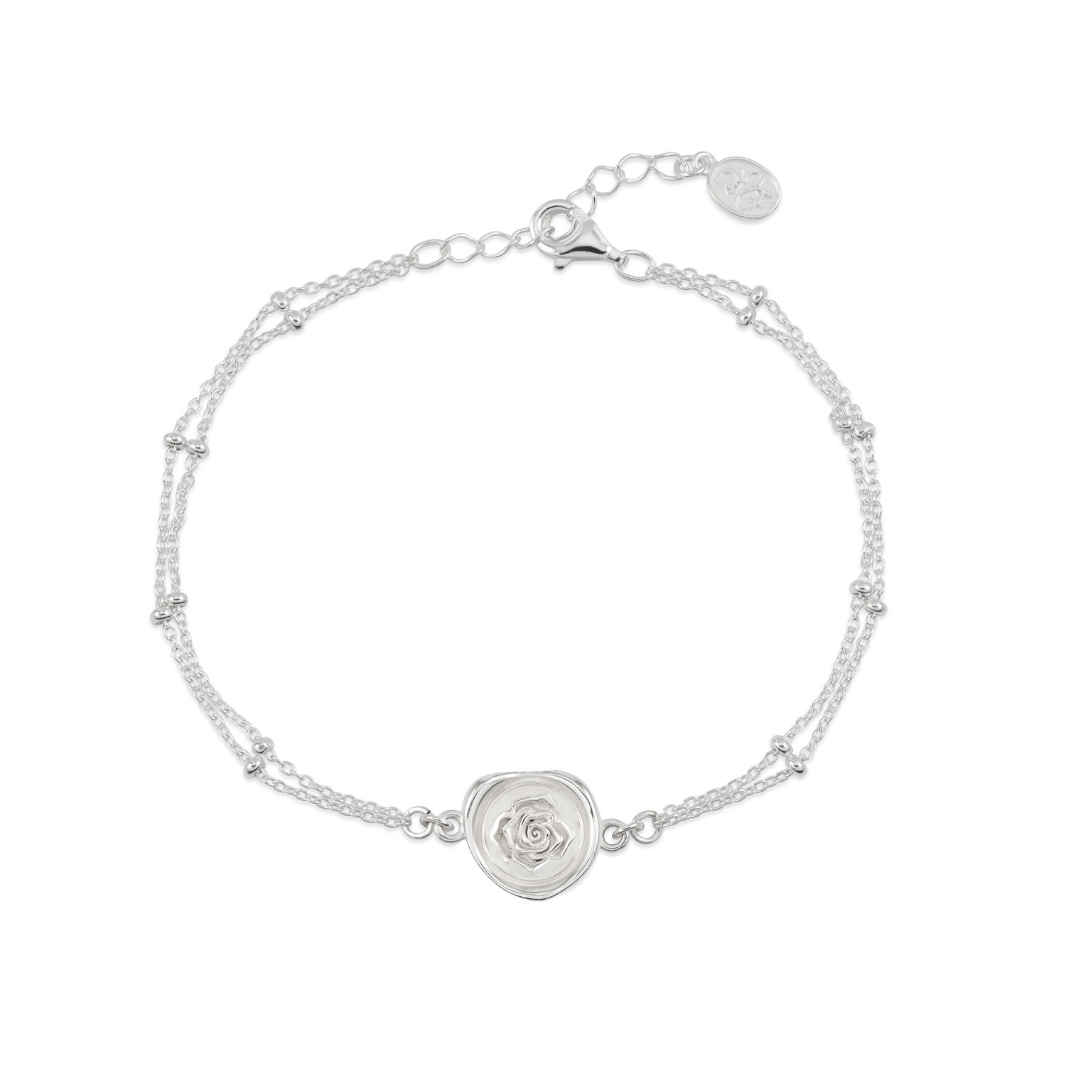 Women’s Silver Wild Rose Talisman Bracelet Dower & Hall