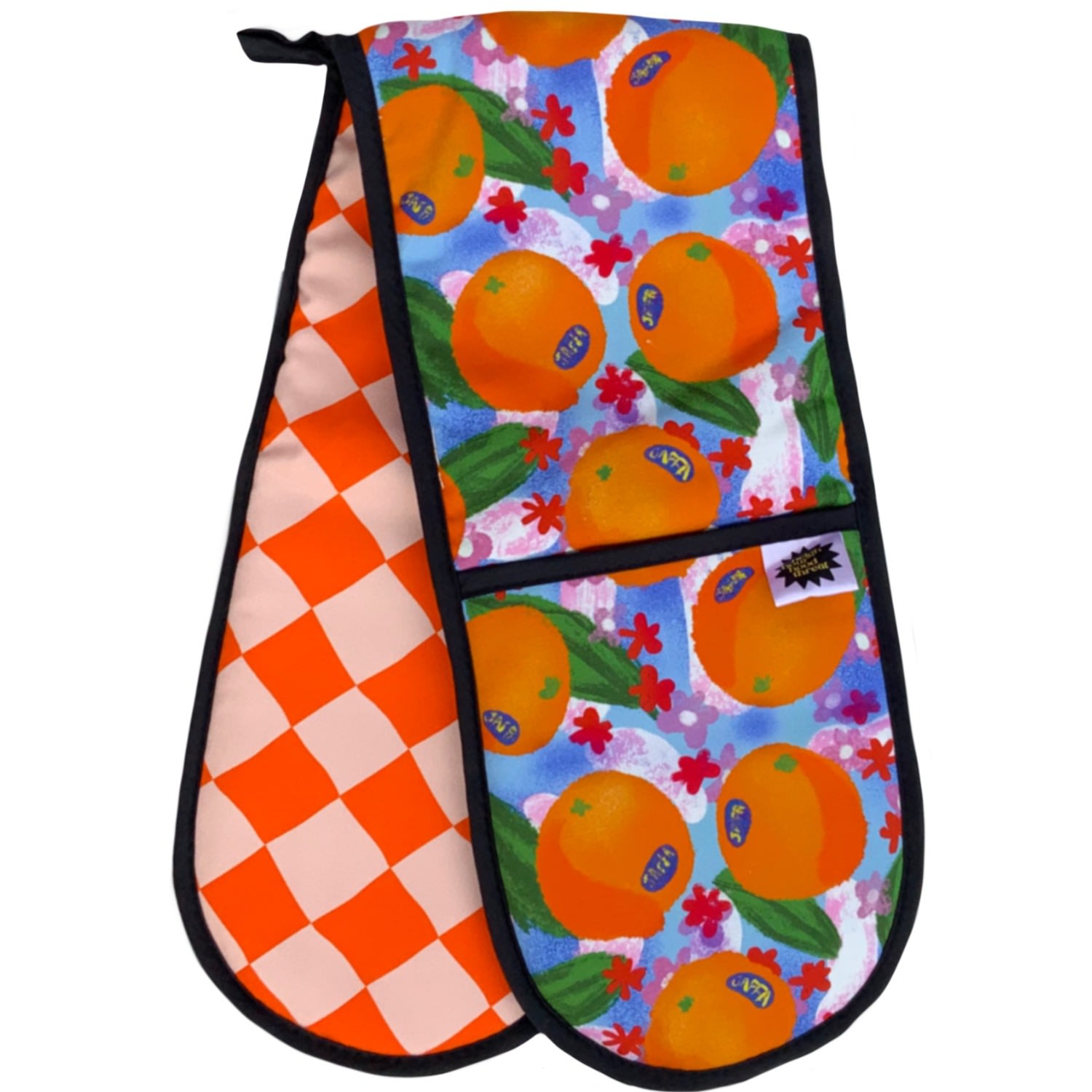 Double Oven Glove - Oranges Print The Neighbourhood Threat