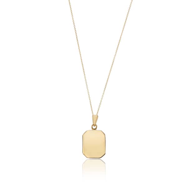 Lily & Roo Gold Small Square Locket Necklace In Locket