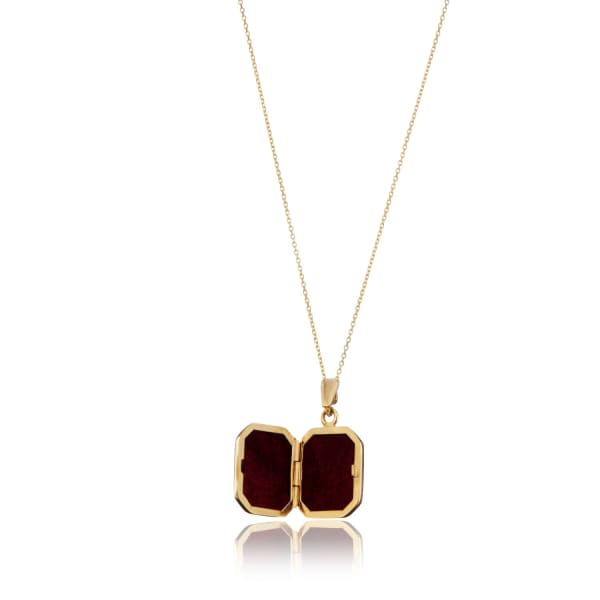 Lily & Roo Gold Small Square Locket Necklace In Locket