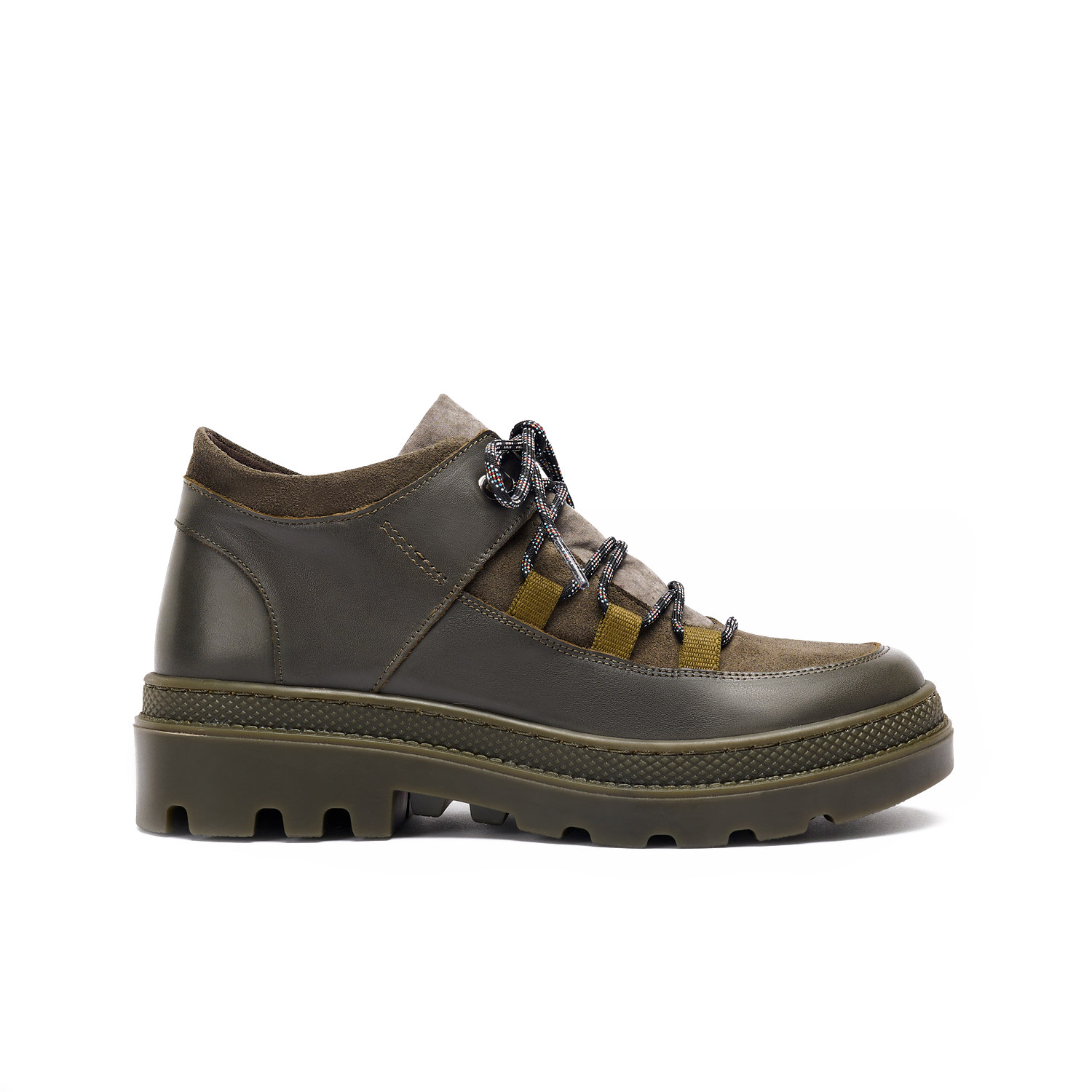 Naguisa Women's Abra Total Green Chunky Boot In Green