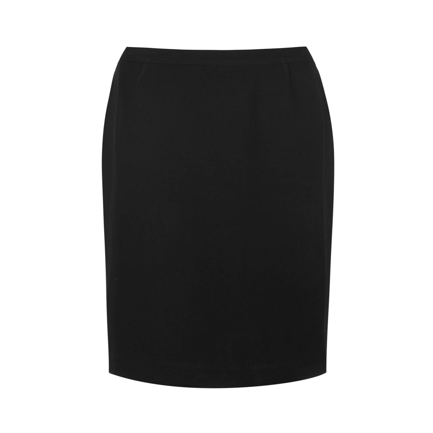 Conquista Women's Winter Pencil Skirt Black Woven Lined In Black