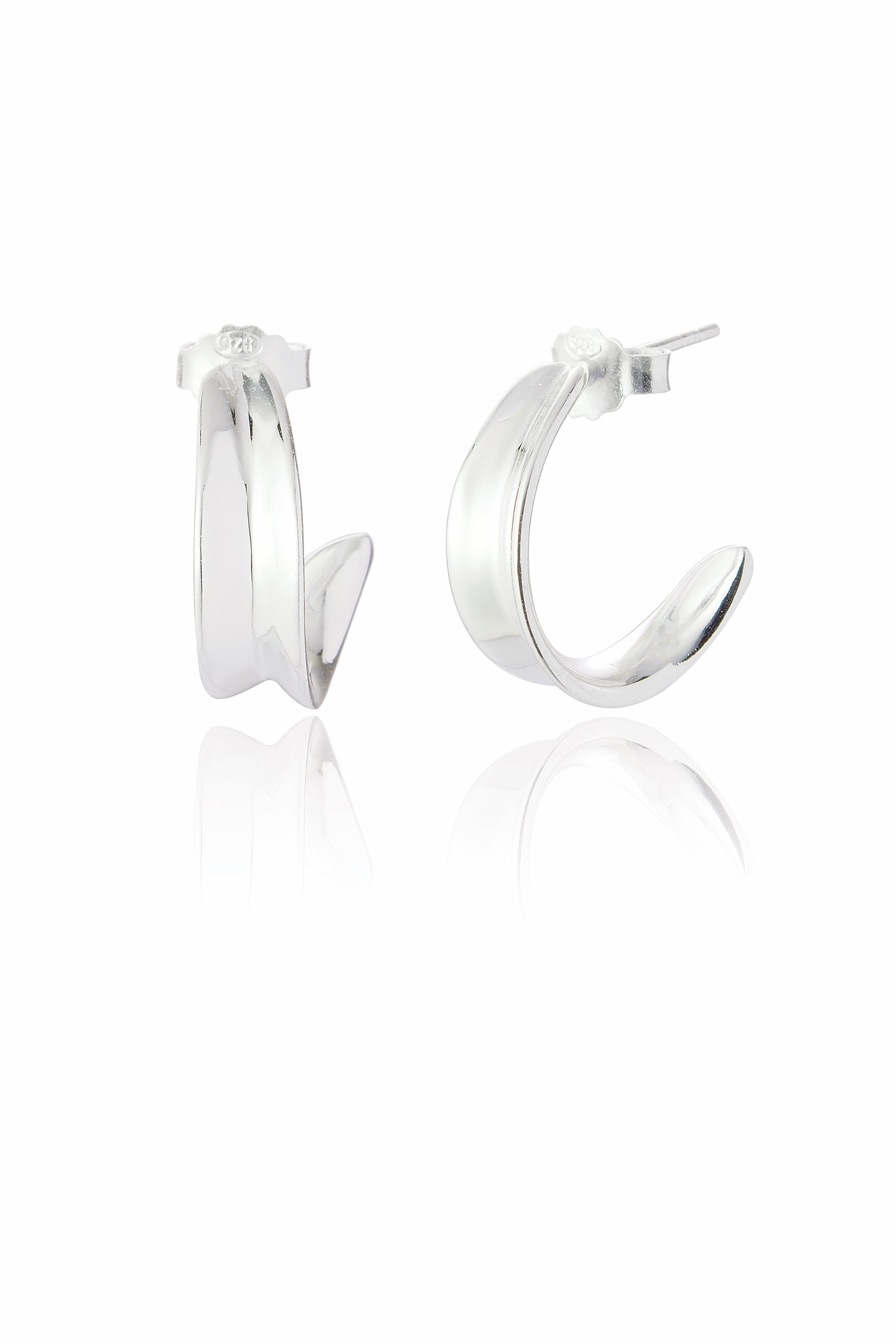 Women’s Silver Curve Earrings Ware Collective