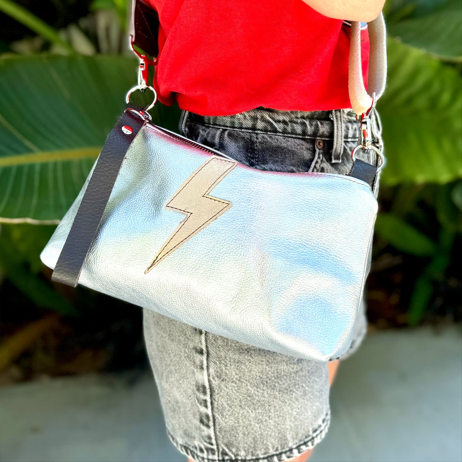 Nancy Crossbody Bag In Silver | Lynn Tallerico | Wolf & Badger