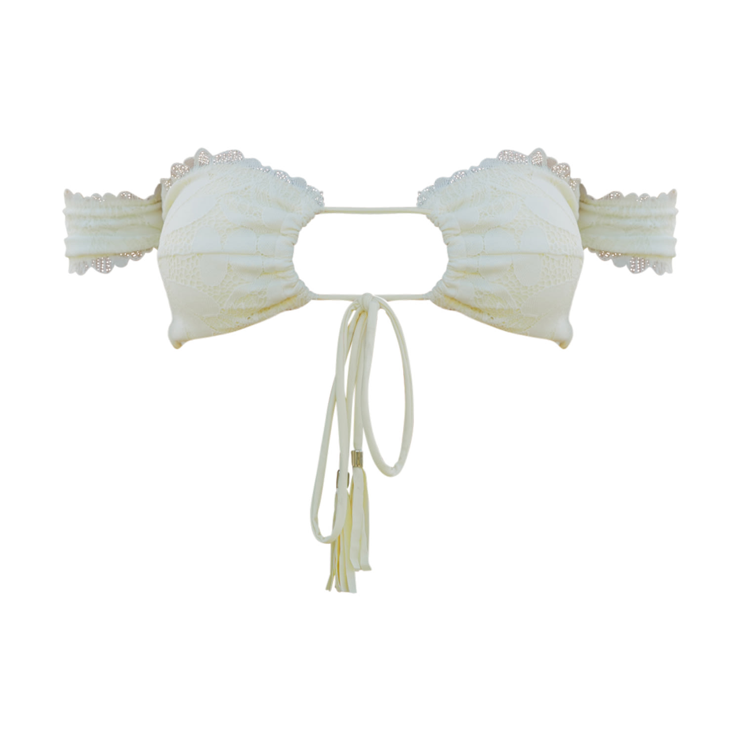Ivy Swimwear Women's White Lani In Cream Lace Top In White