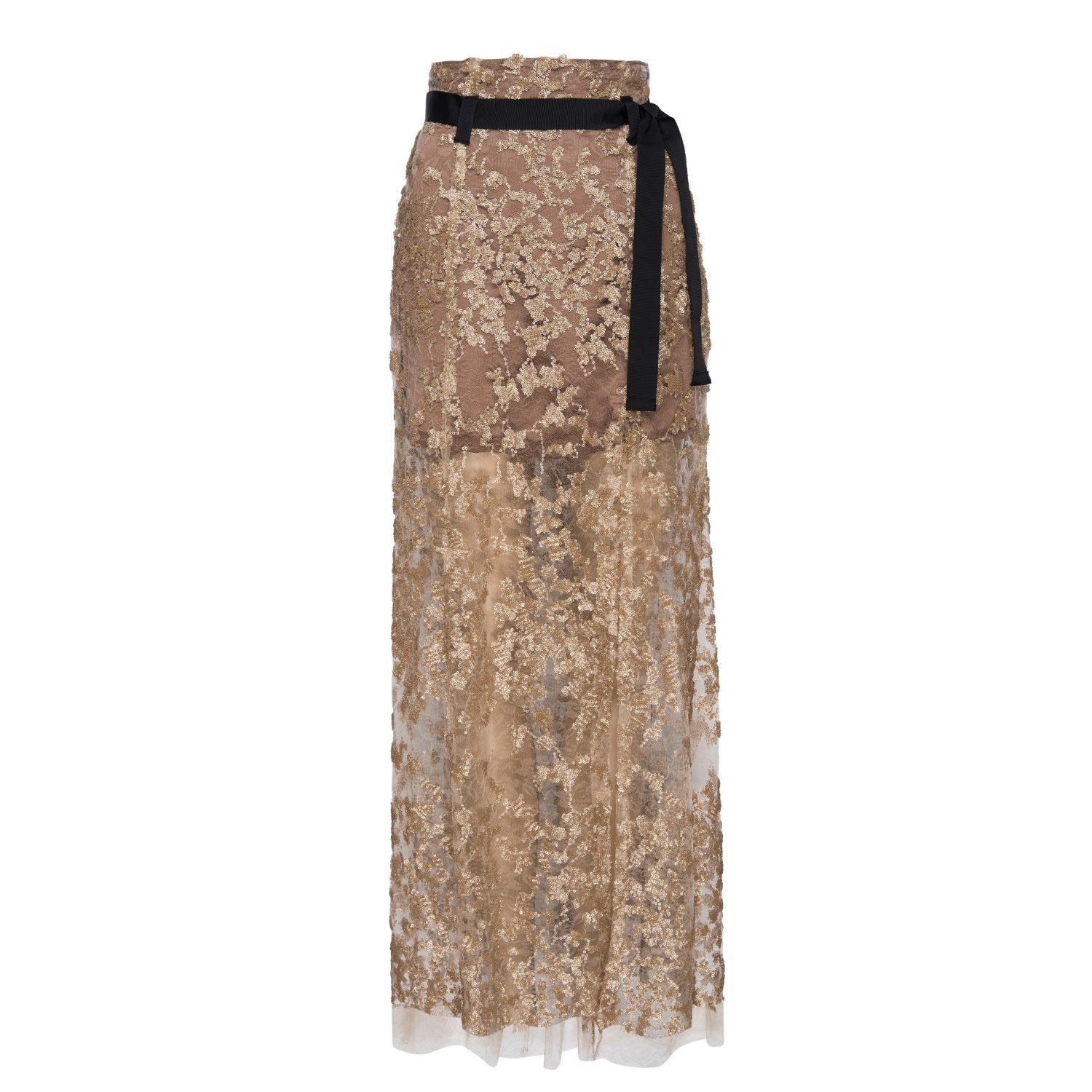 Women’s Gold Genevive Sequin Skirt Medium Lahive