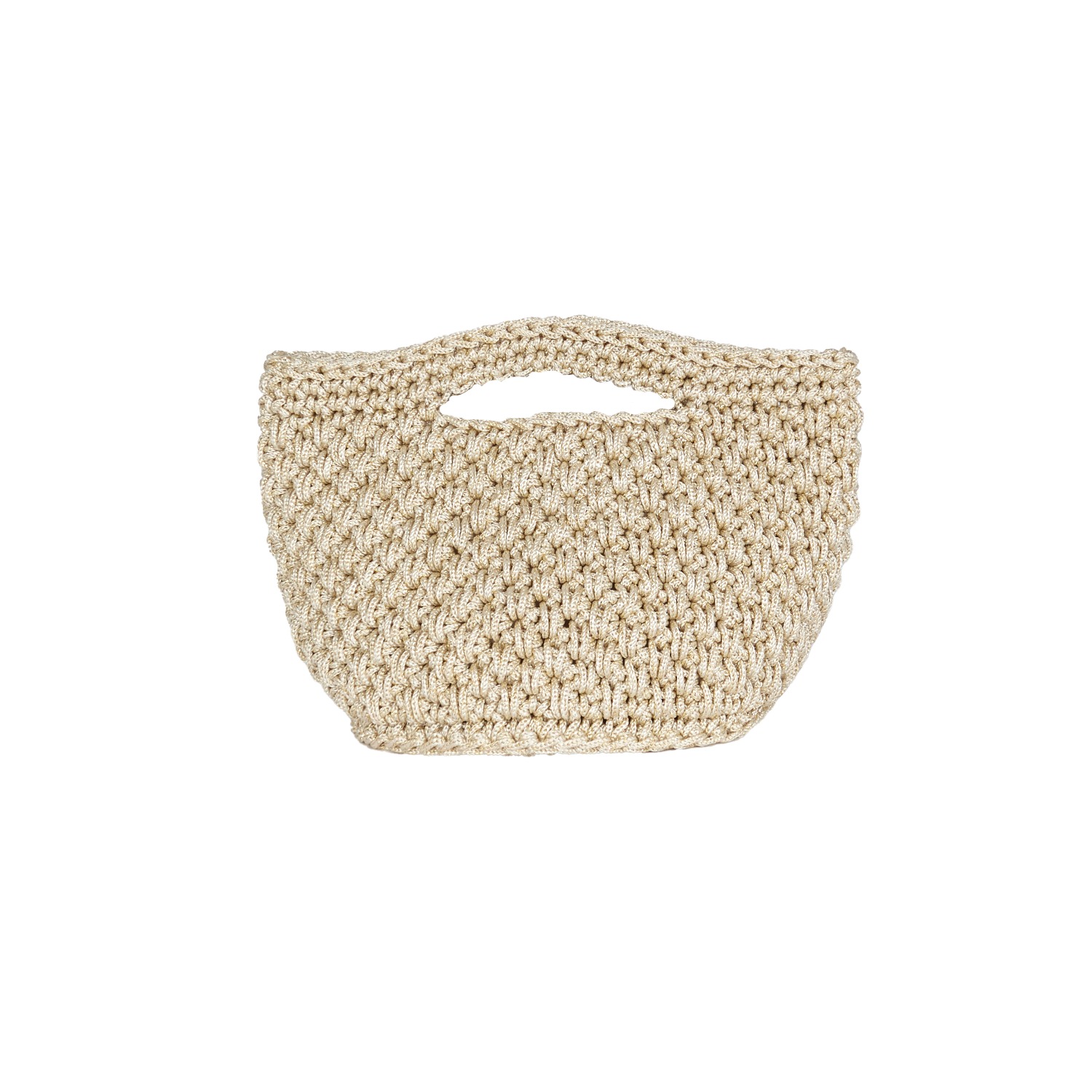 Shareyourluce Women's Gold / Neutrals Ivory Lurex Luce Bag - Mini Size In Gold