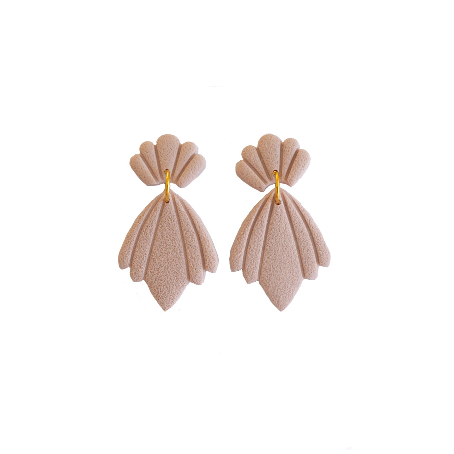 Ziolla Designs Women's Pink / Purple Textured Nude Deco Clay Earrings