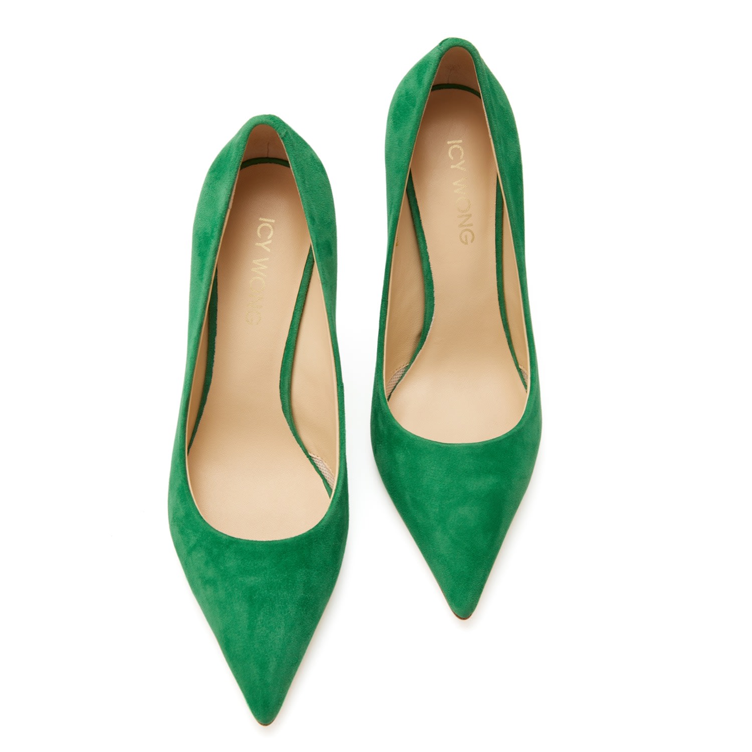 Women’s Green Suede High Heels 7 Uk Icy Wong