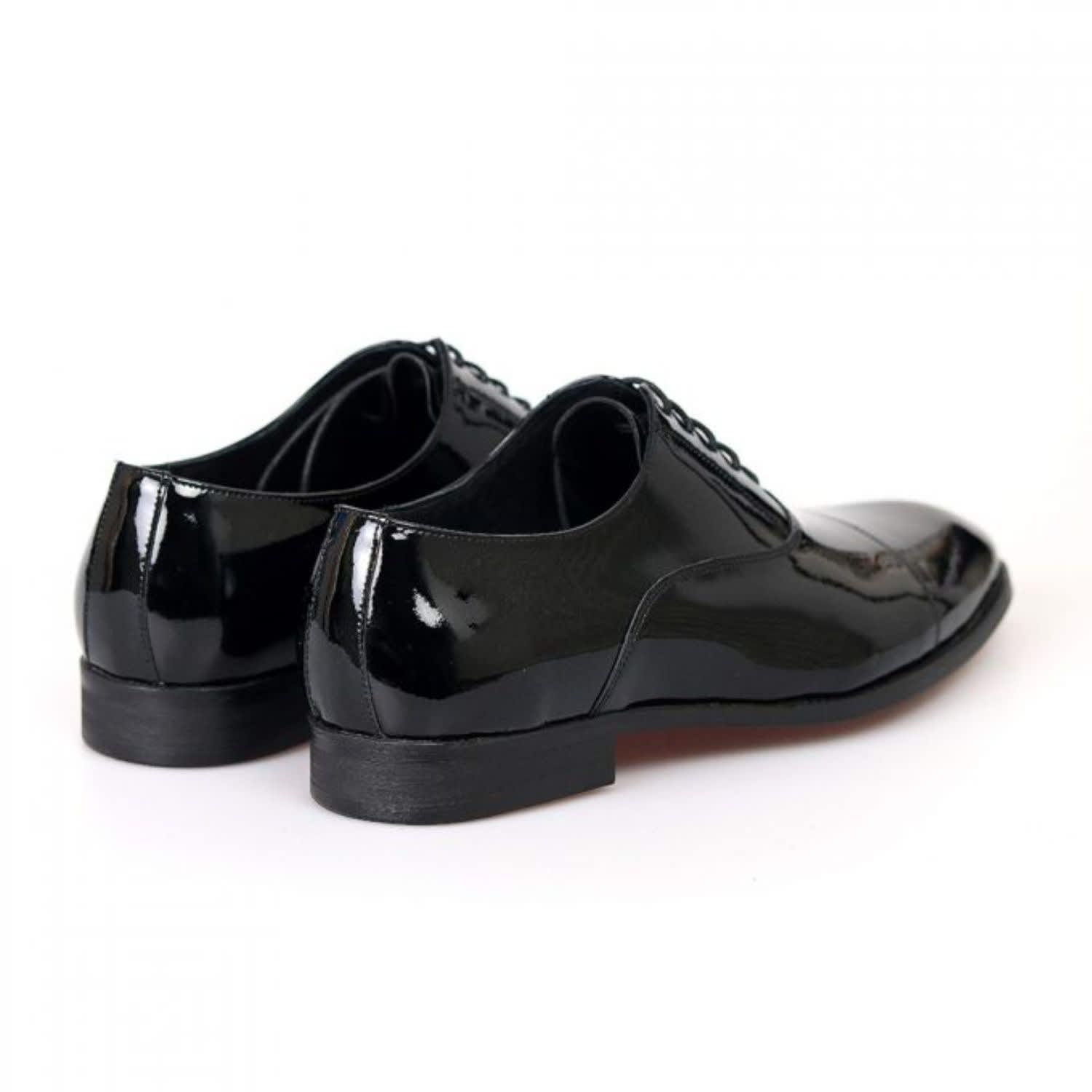 Men's Frederick Patent Oxford Dress Shoe- Black | 10 Uk | David Wej