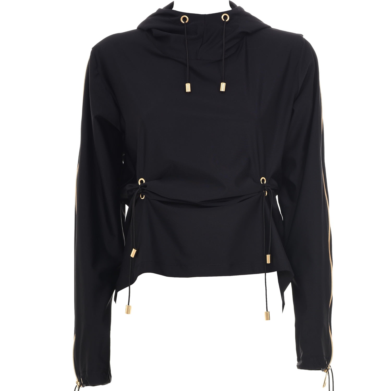 Women’s Elegant Tracksuit Hoodie With Golden Detail In Black Large Antoninias