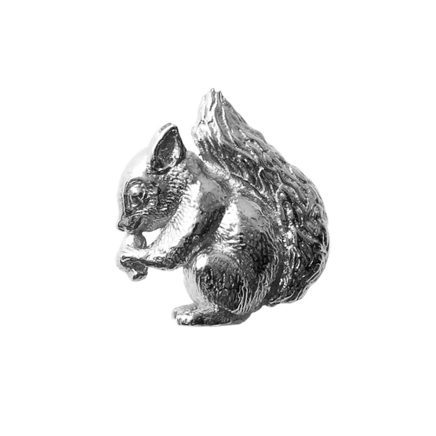 Lee Renee Men's Baby Squirrel Lapel Pin - Silver