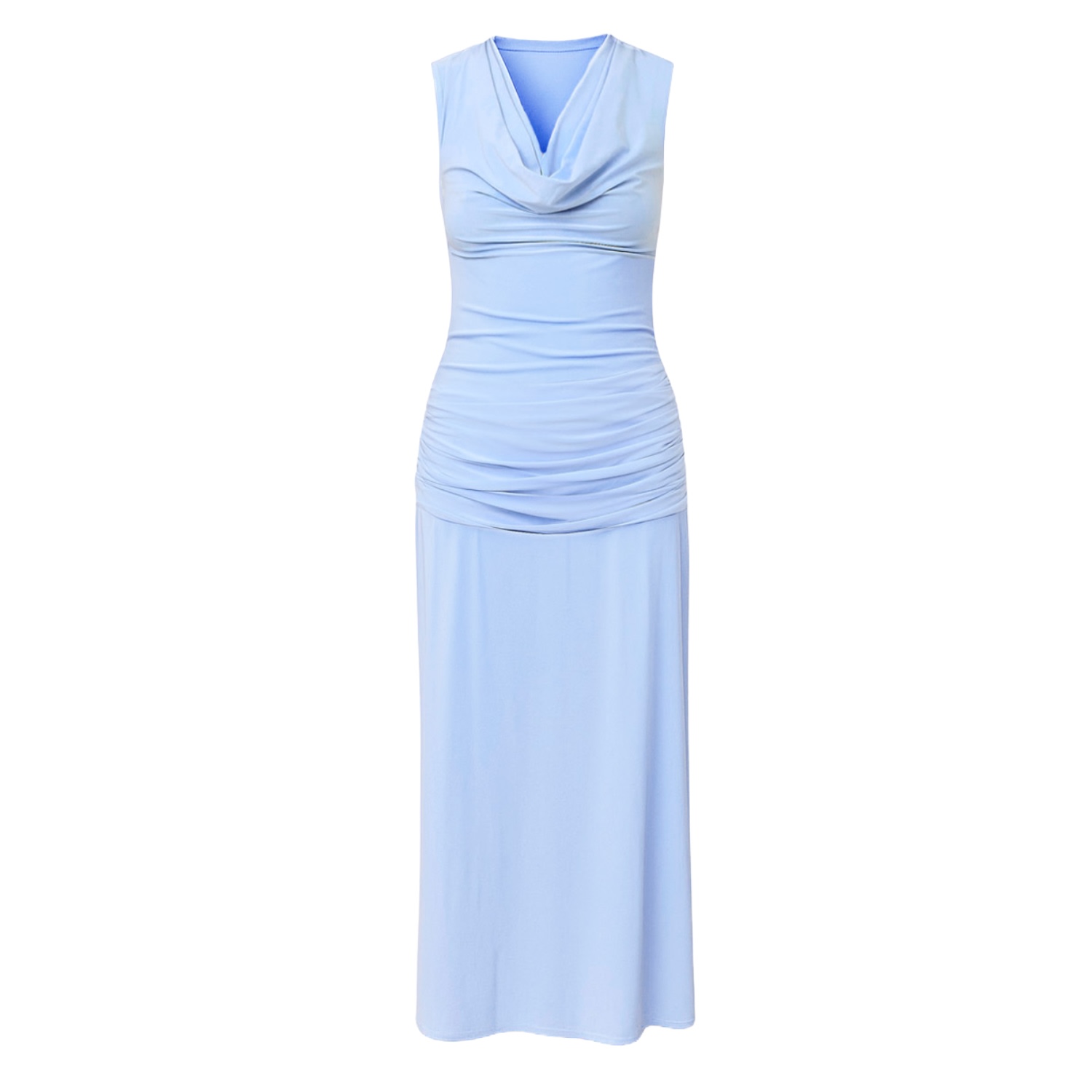 Sara Mirza Women's Dama Blue Jersey Dress In Blue