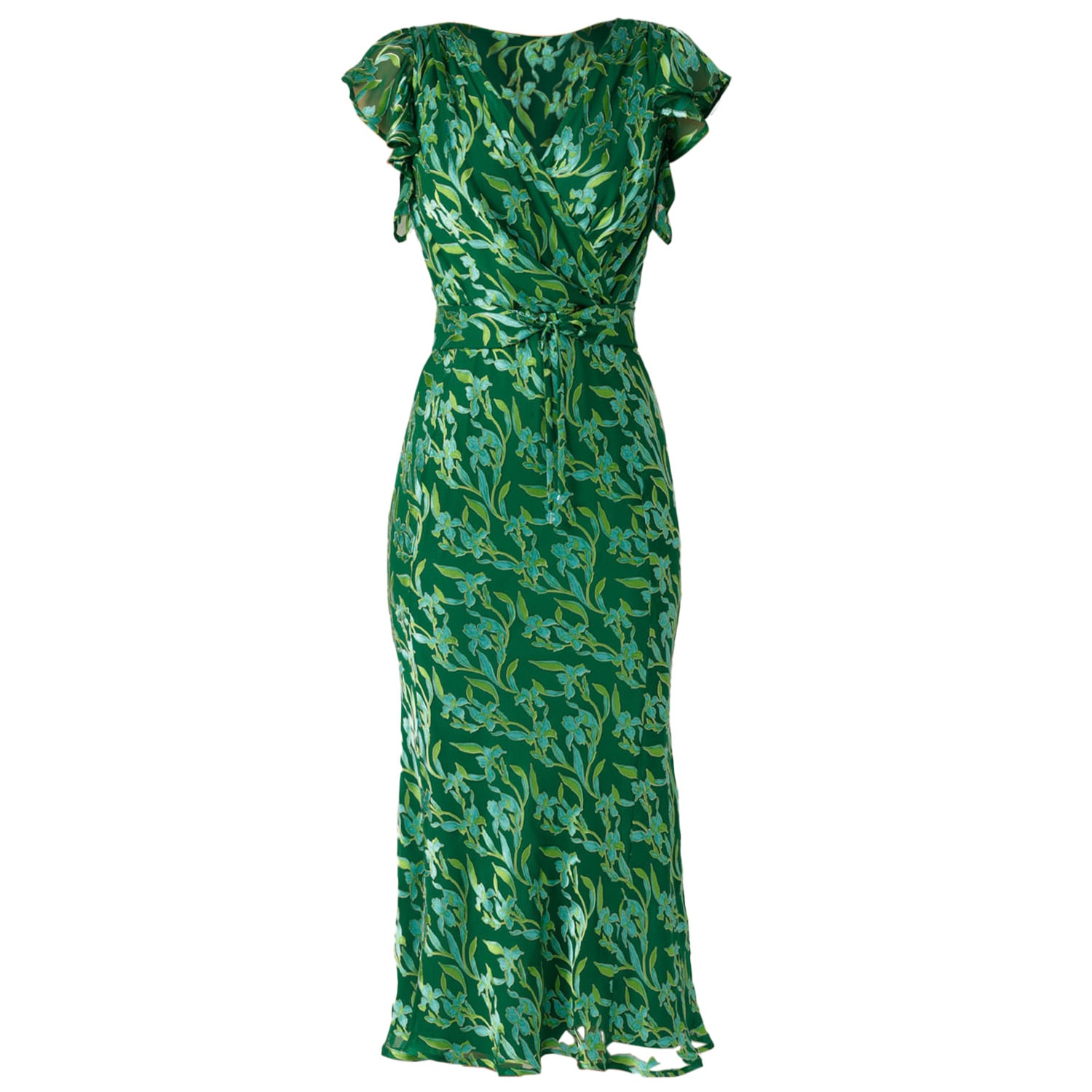Sacha Drake Women's Fleur De Lys Midi Dress In Green Botanical In Green