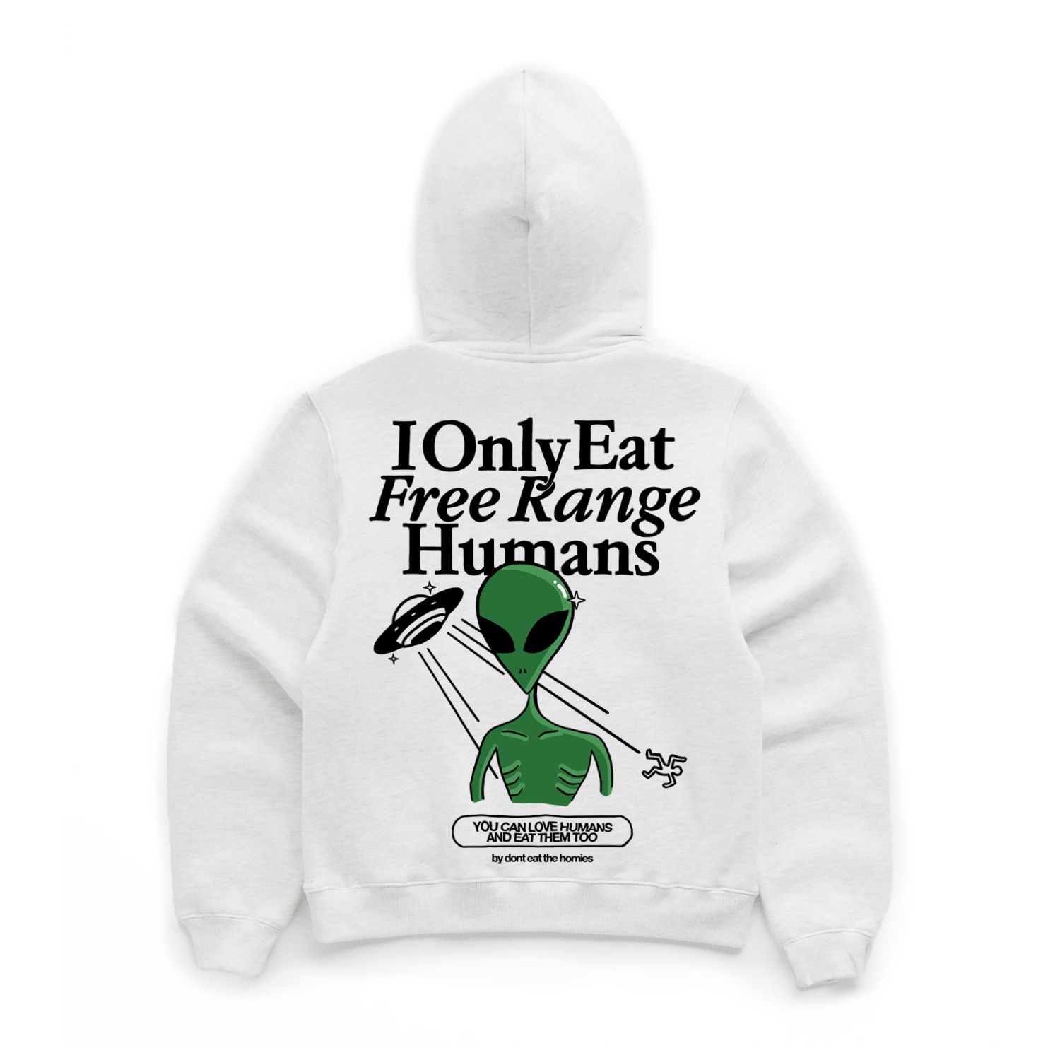 ★HOODHOOD★ Alien Artwork Hood Gray Cool Alien with hoody