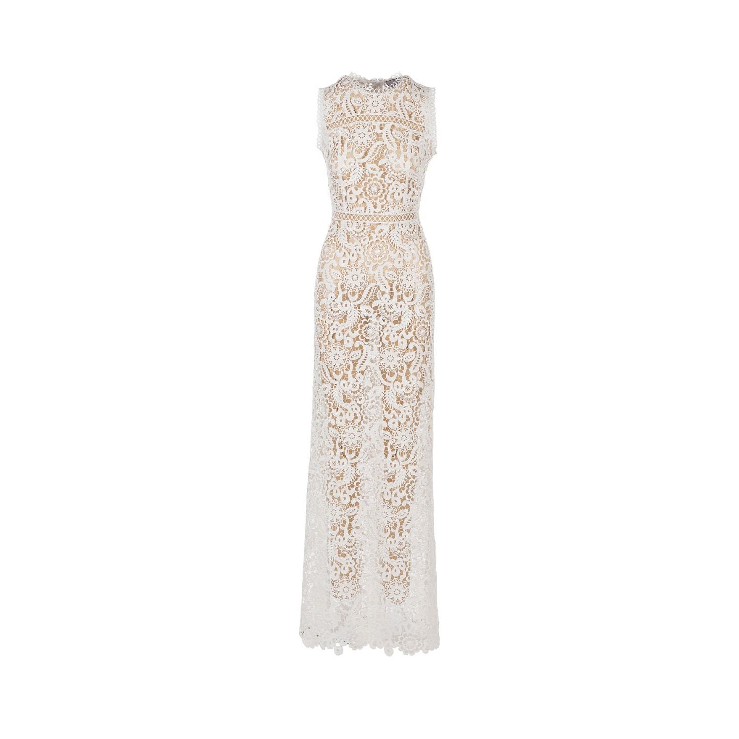 Mammu Couture Women's Lace Dress Aurora - Maxi, White In White