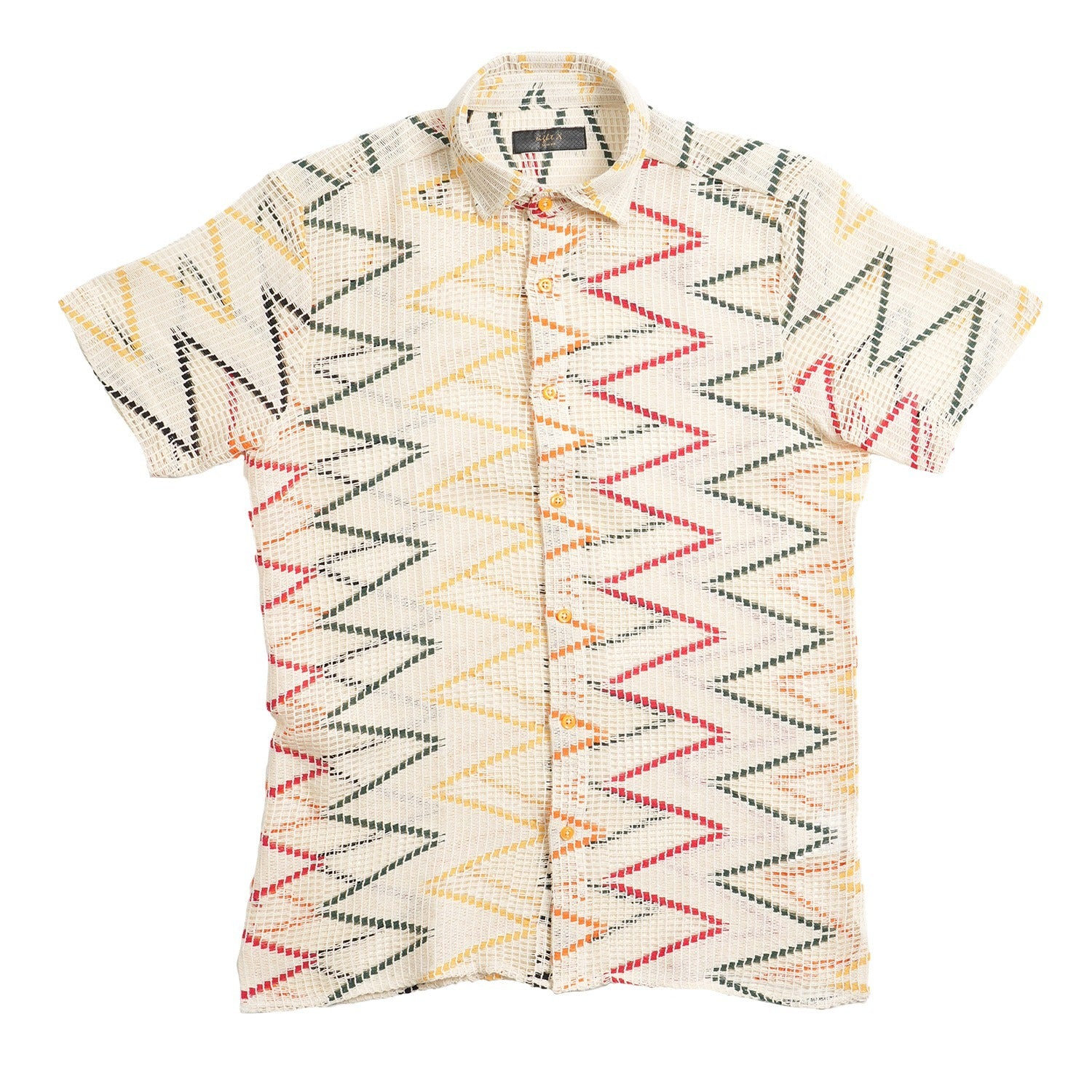 Eight X Men's Neutrals Stitch Glitch Button Down Shirt