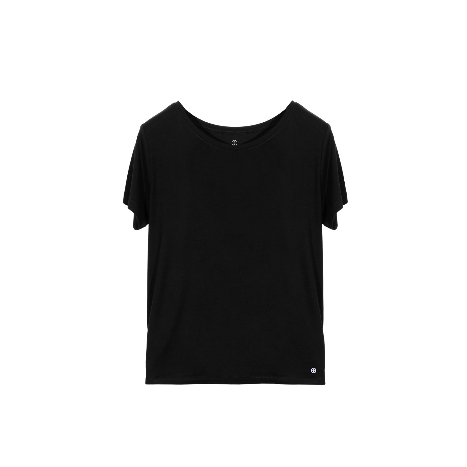 One Of Us Women's Black Isla Gets Comfy Premium Boat Neck T-shirt Ash