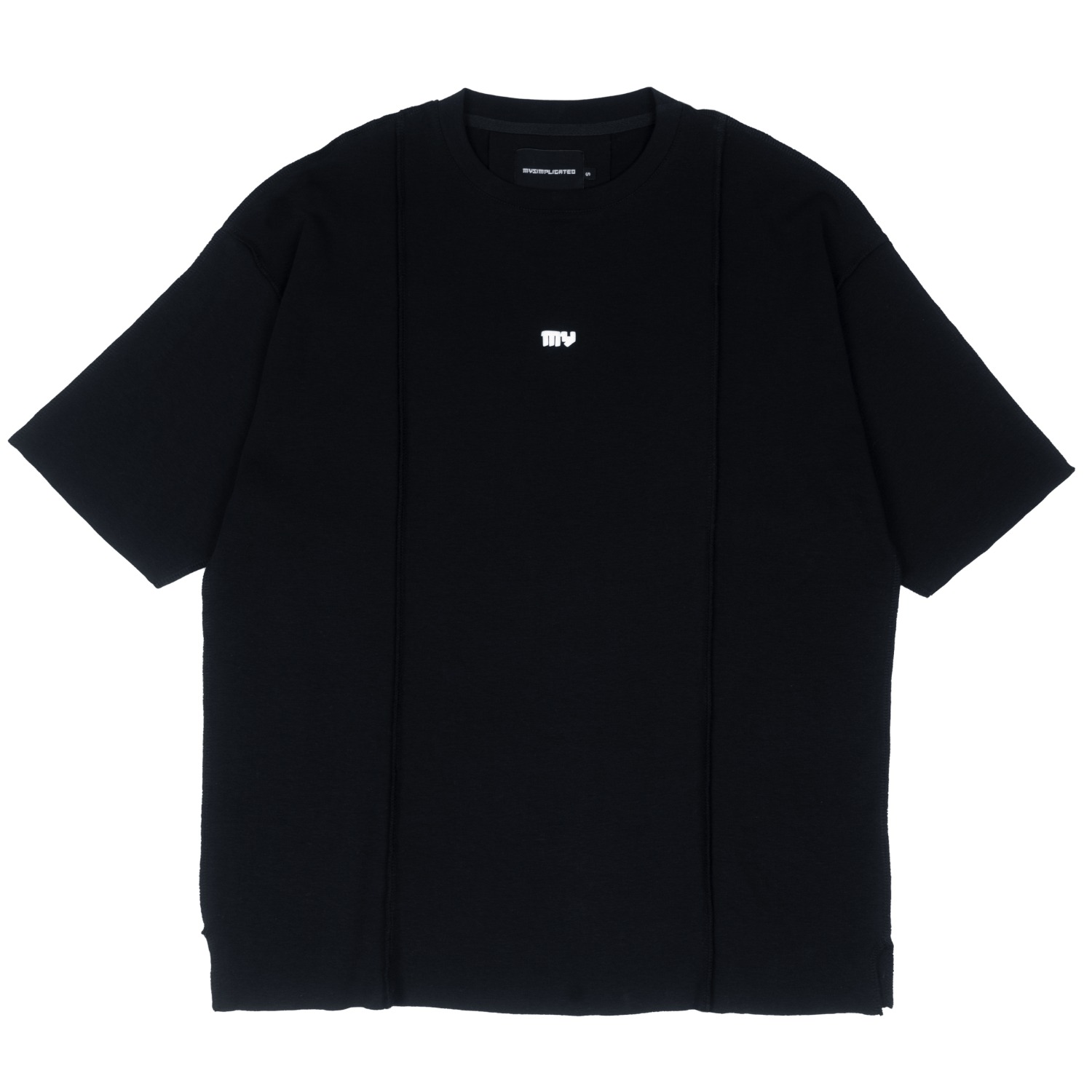 Mysimplicated Men's Oversized Black T-shirt - Essential Boxy In Black