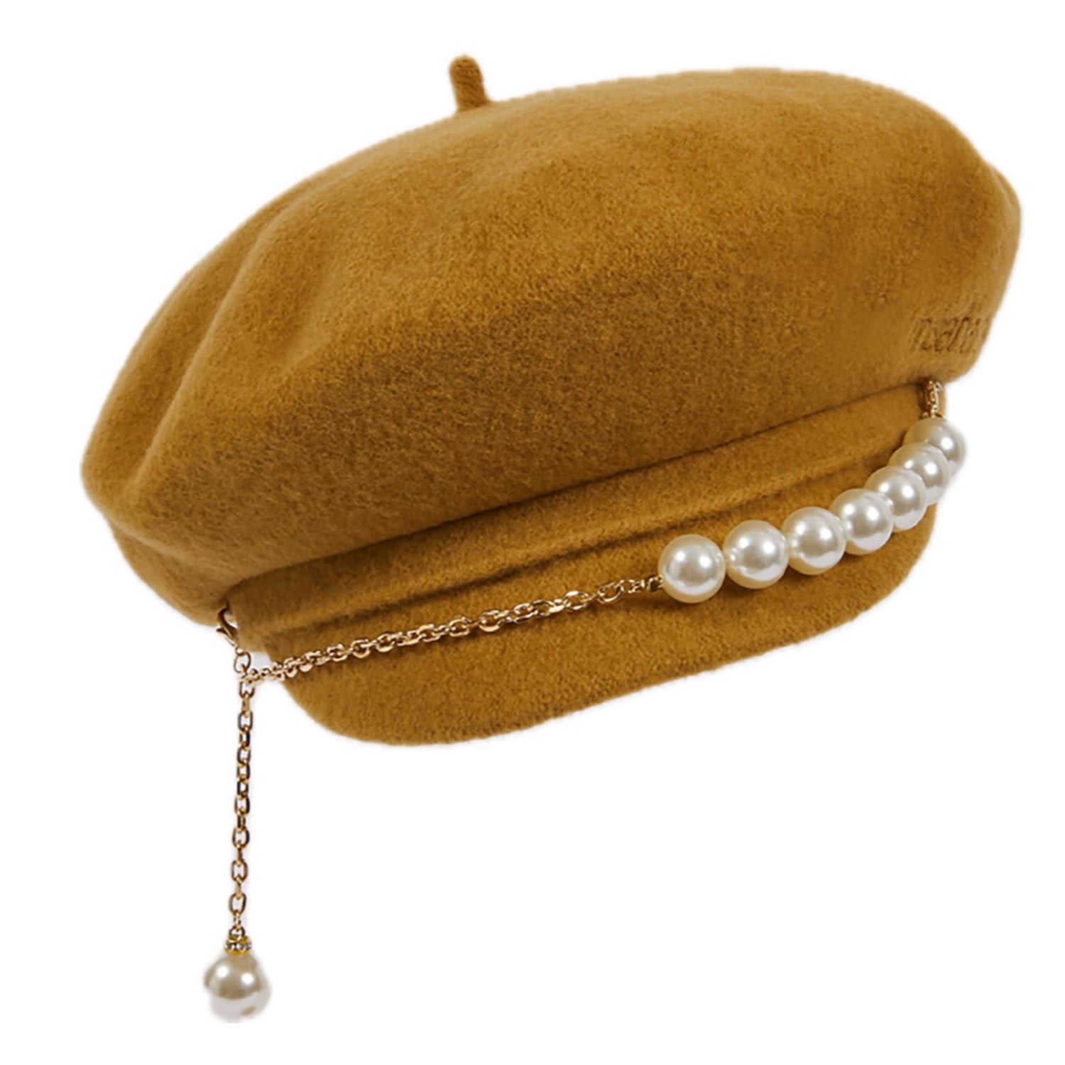 Misa Harada Millinery Women's Gold Billy Knitted Cap In Mustard In Brown