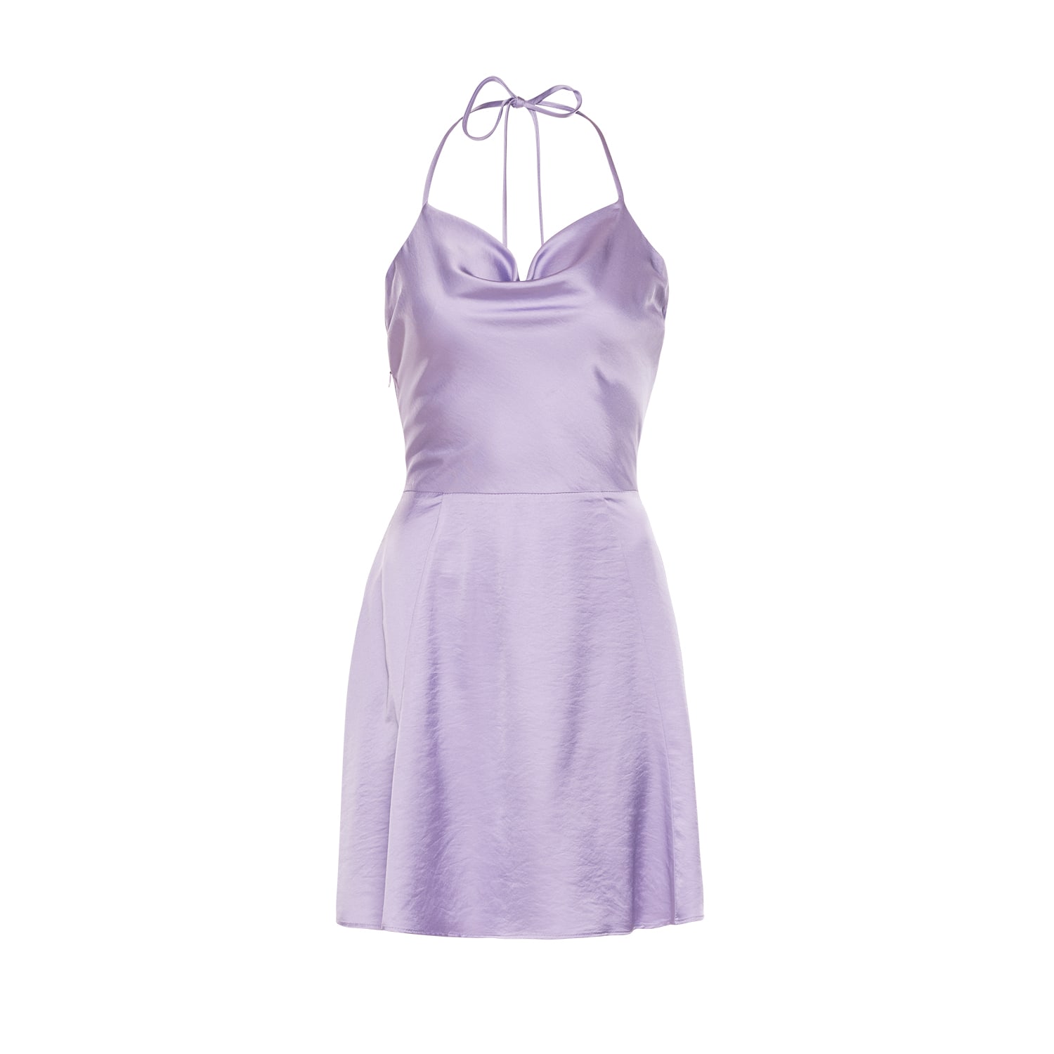 Altera London Women's Pink / Purple Backless Satin Slip Mini Dress - Kelly In Lavender In Pink/purple