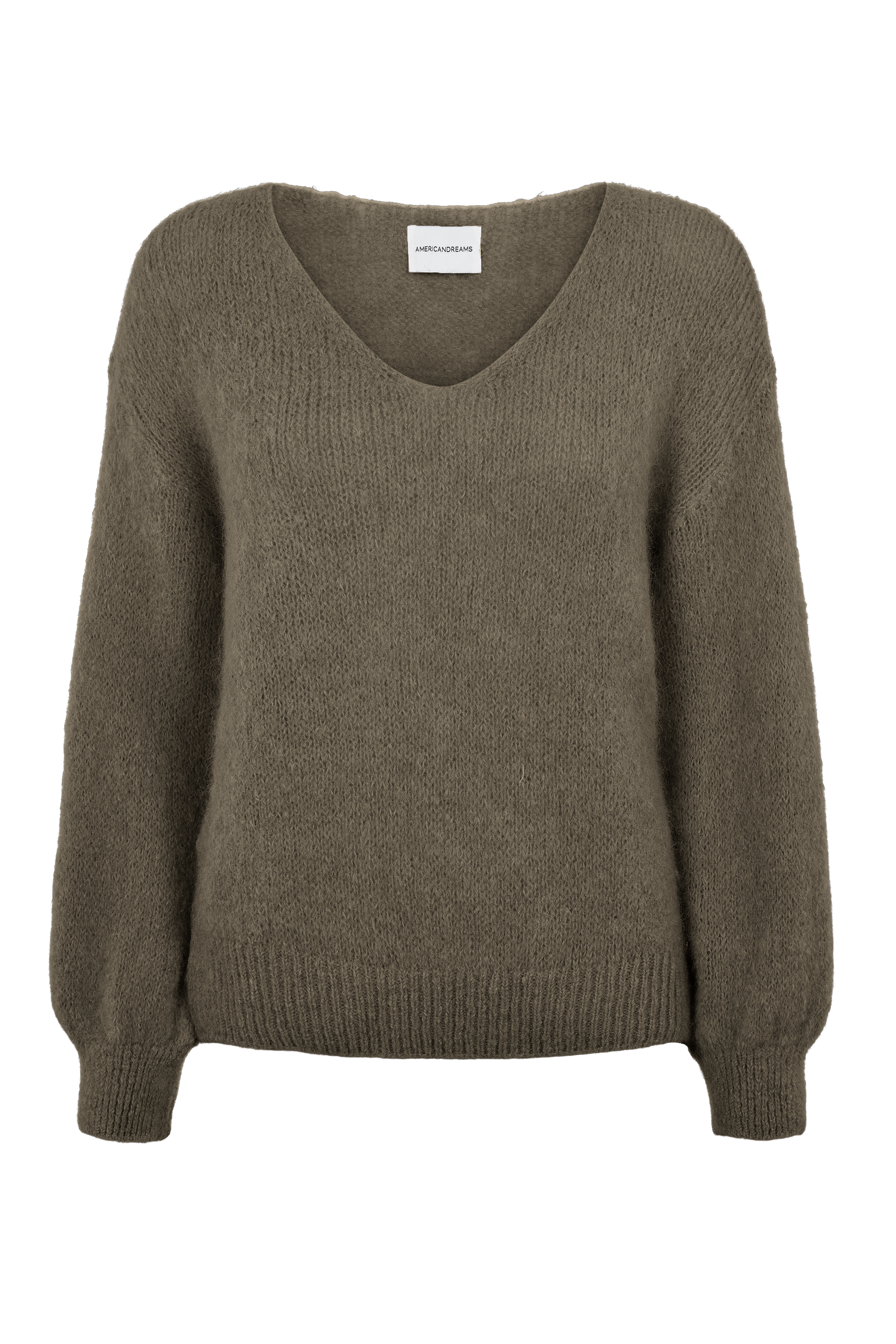 Americandreams Women's Neutrals Milana Ls Alpaca Pullover Dark Taupe