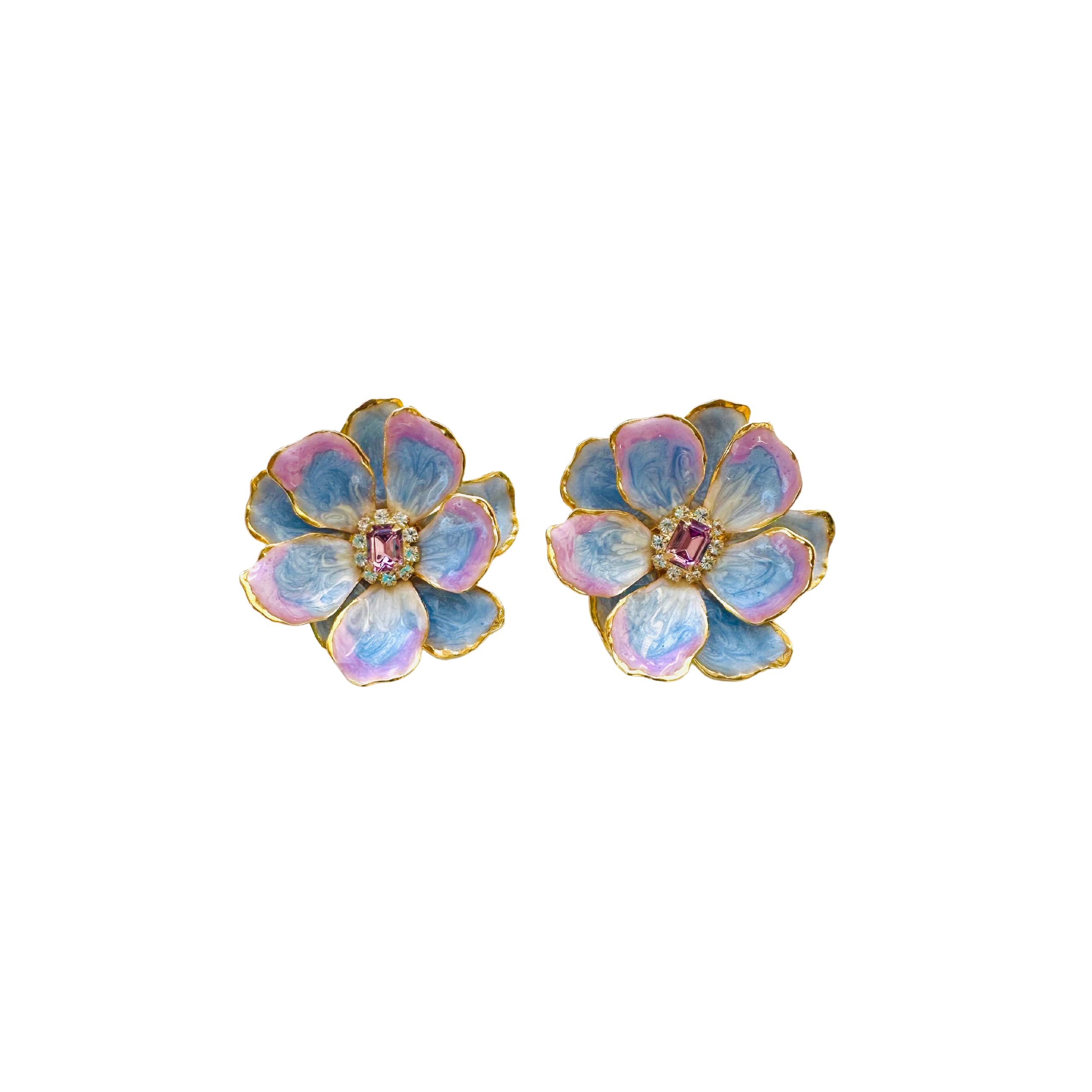 The Pink Reef Women's Blue / Pink / Purple Jewel Box Florals In Periwinkle