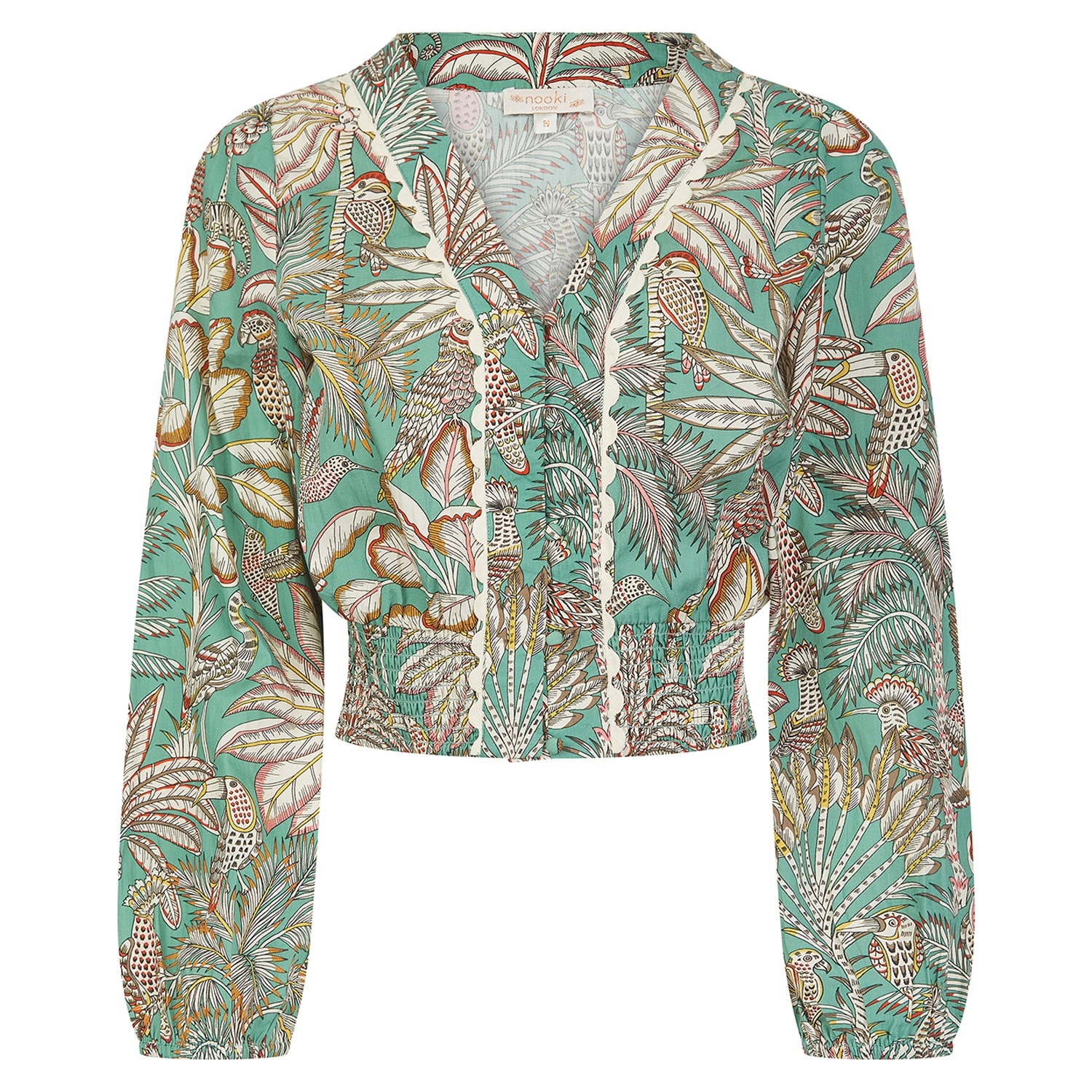 Nooki Design Women's Green Lesanne Top - Sage Mix In Green