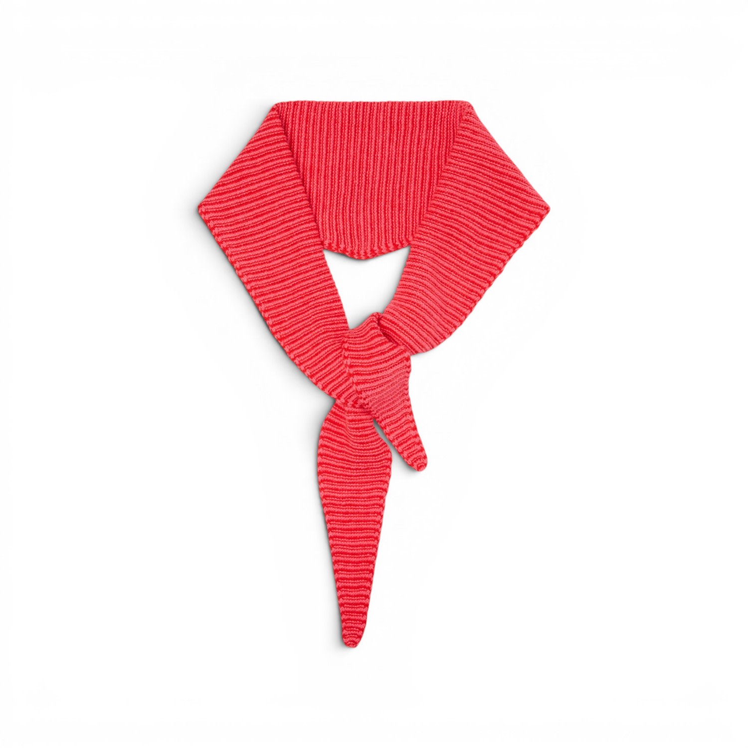 Women's 100% Cashmere Stripe Triangle Scarf - Red/Pink | One Size | Loom & Cove