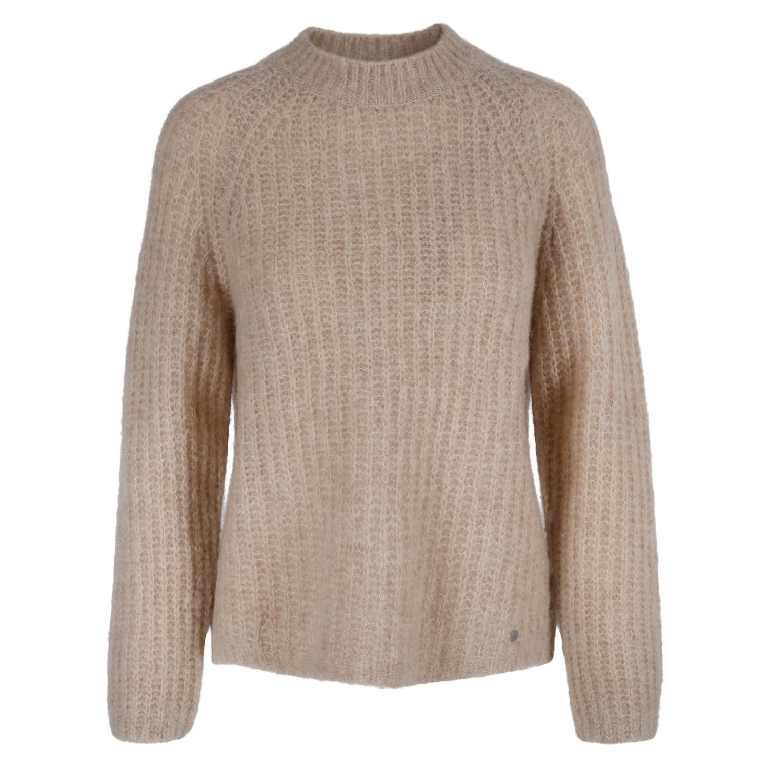 Women’s Neutrals "Anna" Rib Knitted Pullover Light Beige Small Tirillm