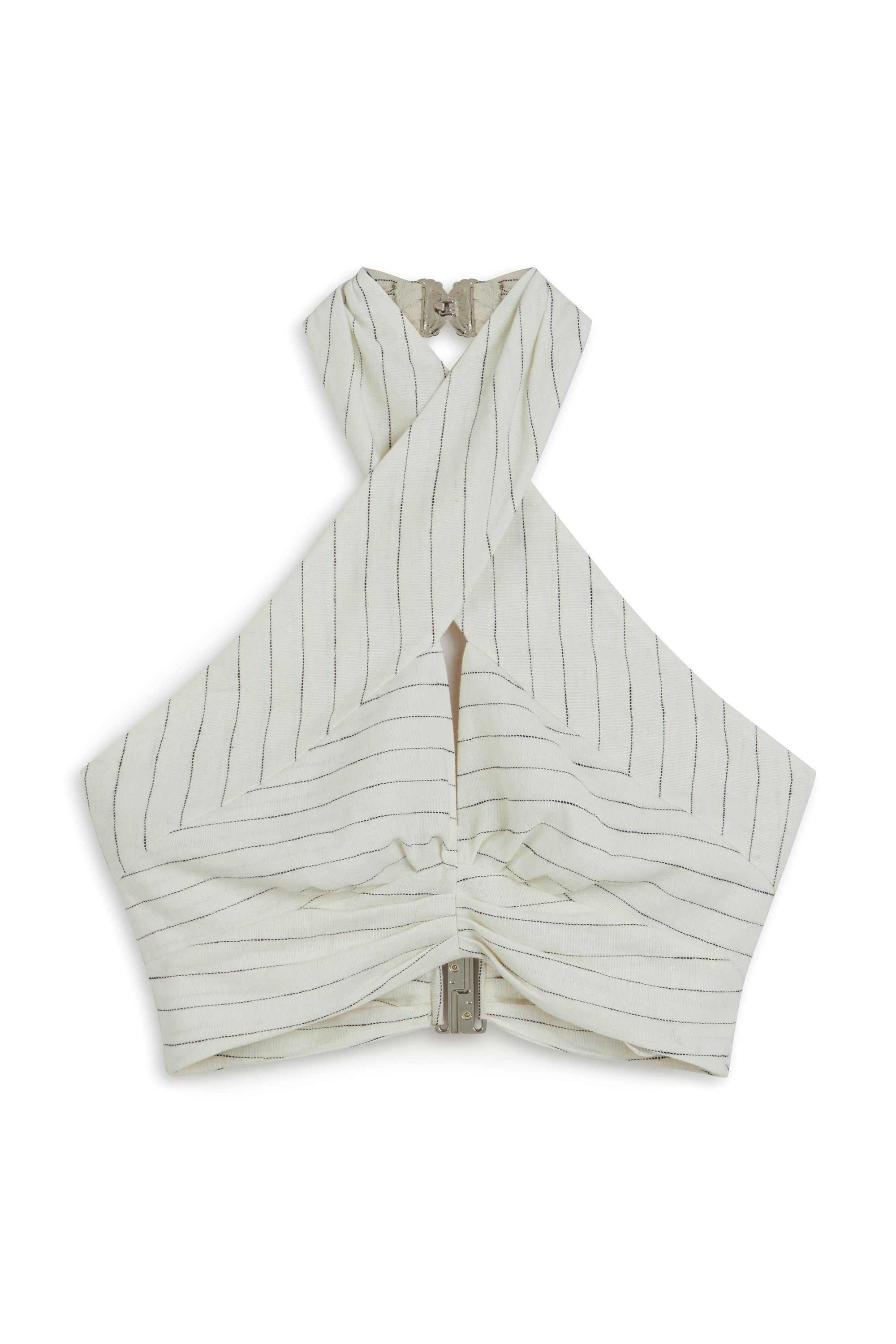Nocturne Women's Halter Neck Blouse With Tie Detail