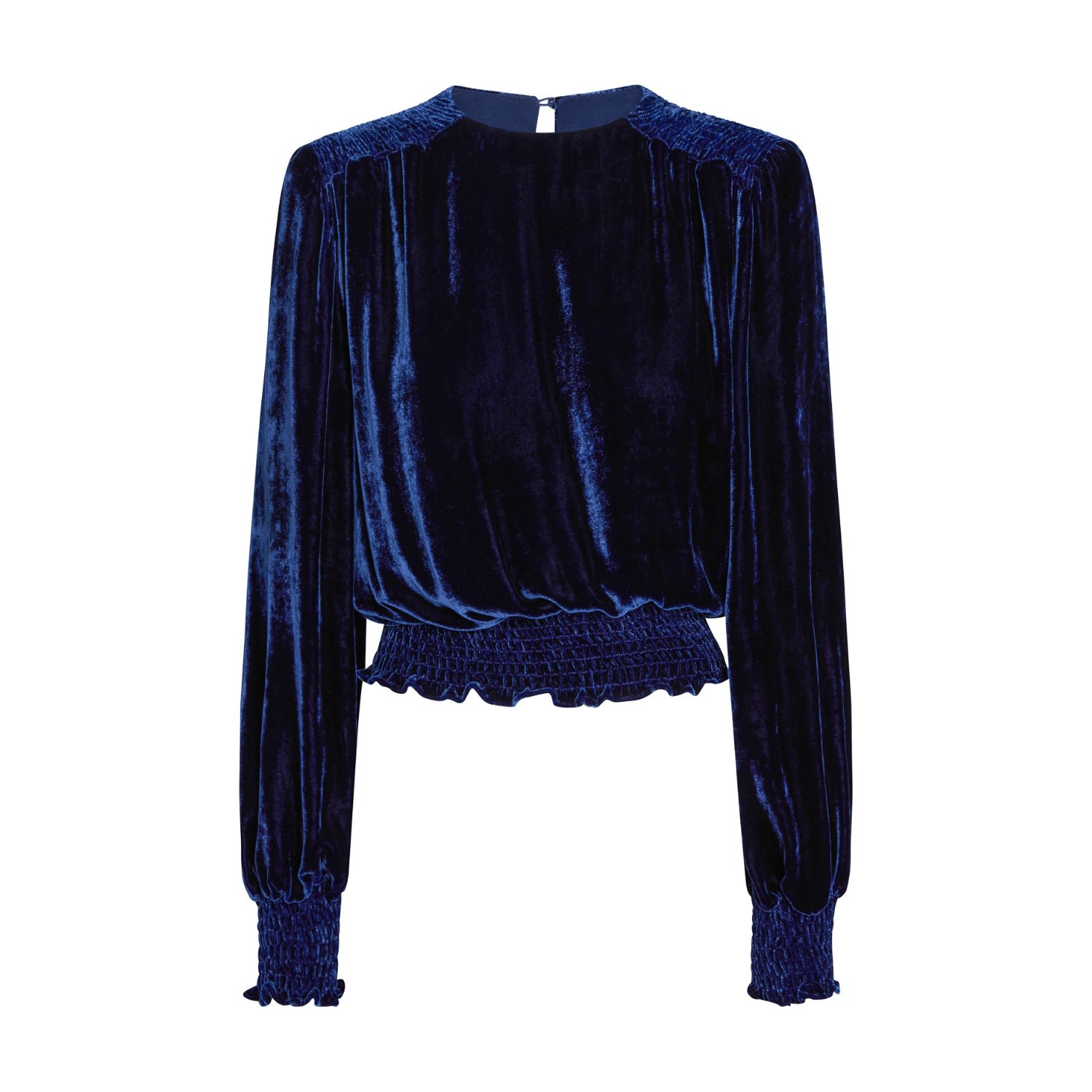 Lahive Mary Jane Cobalt Silk Velvet Top In Blue