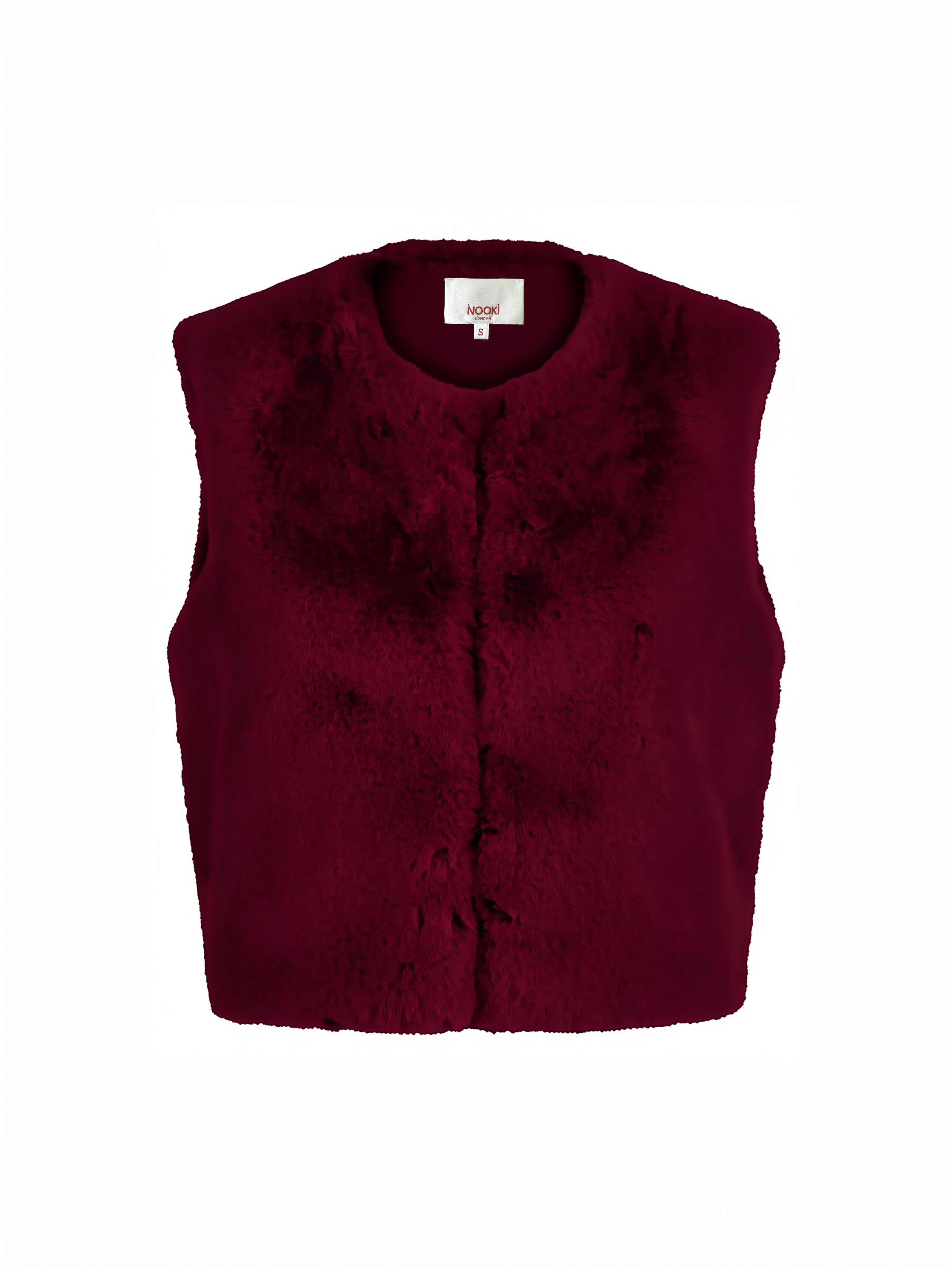 Nooki Design Women's Purple Edelweiss Faux Fur Gilet - Plum