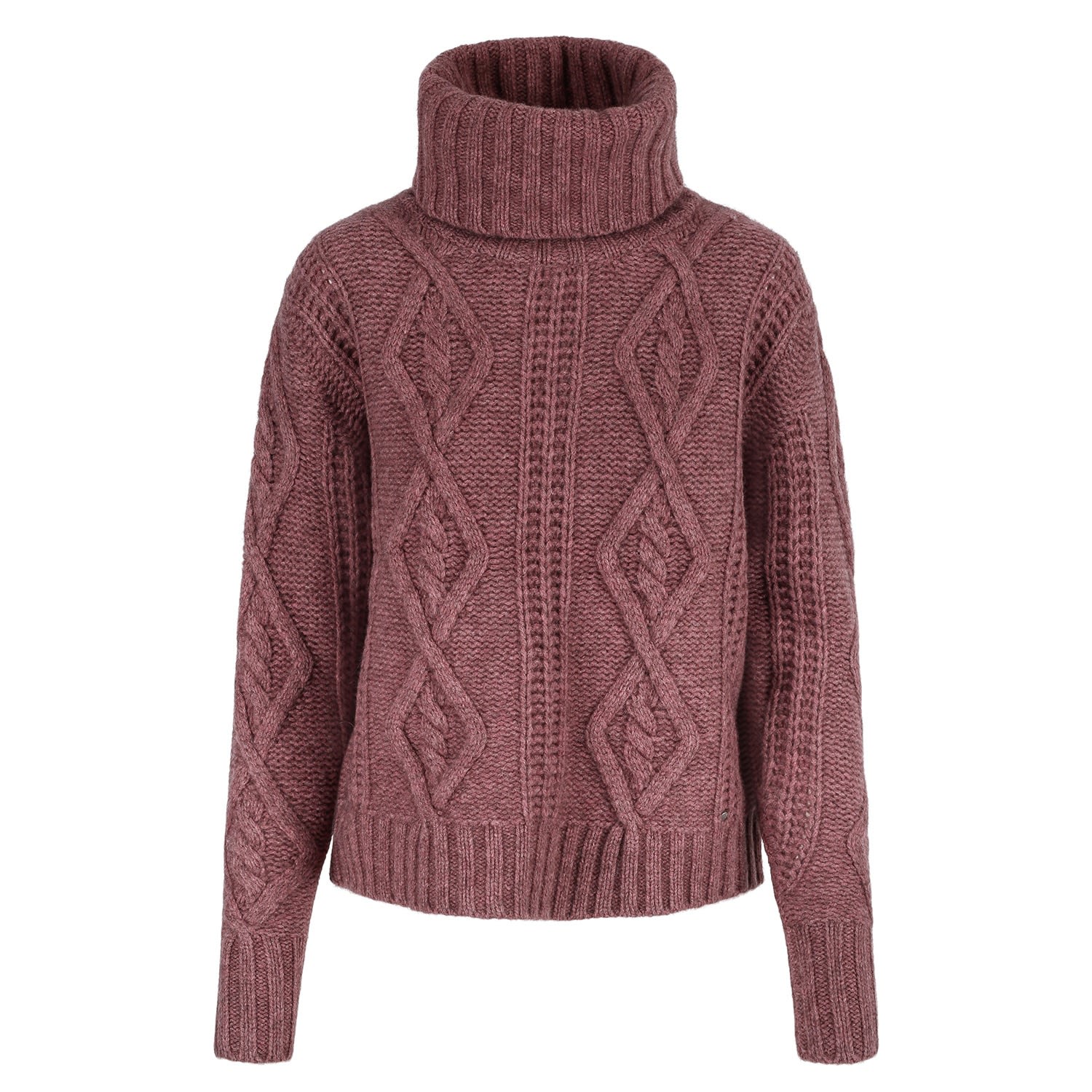 Women’s Pink / Purple "Cornelia" Chunky Cable Knitted Sweater - Pink Melange Medium Tirillm