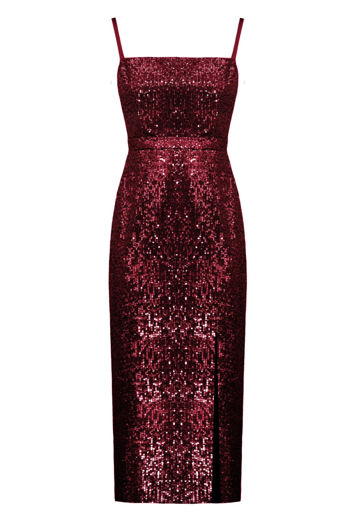 Undress Chloe Deep Red Sequin Open Back Cocktail Dress In Red