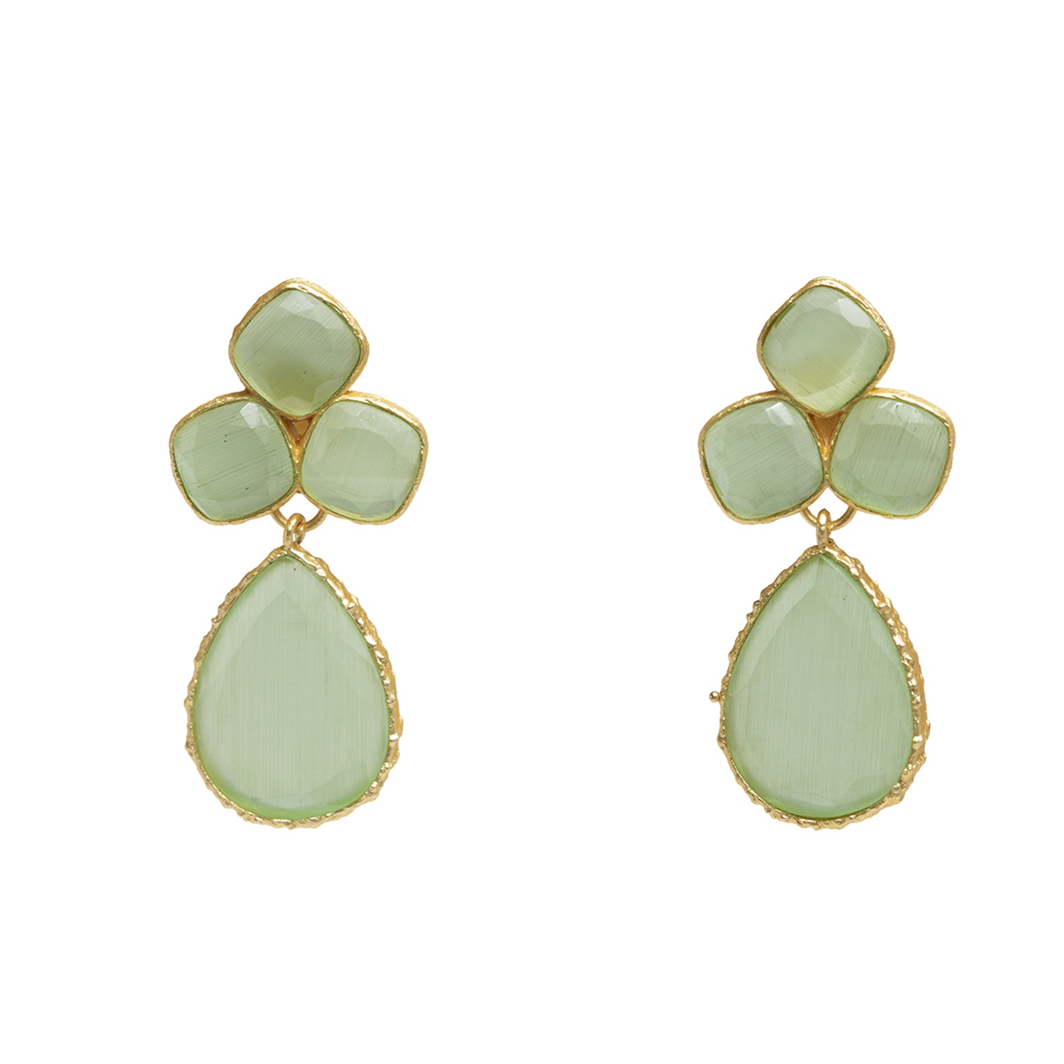 Women’s Gold / Green Rev Earrings Veronica Tharmalingam