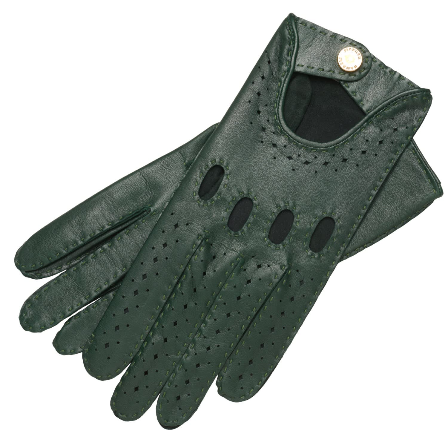 1861 Glove Manufactory Men's Hamerli Philippe Green Driving Gloves In Green