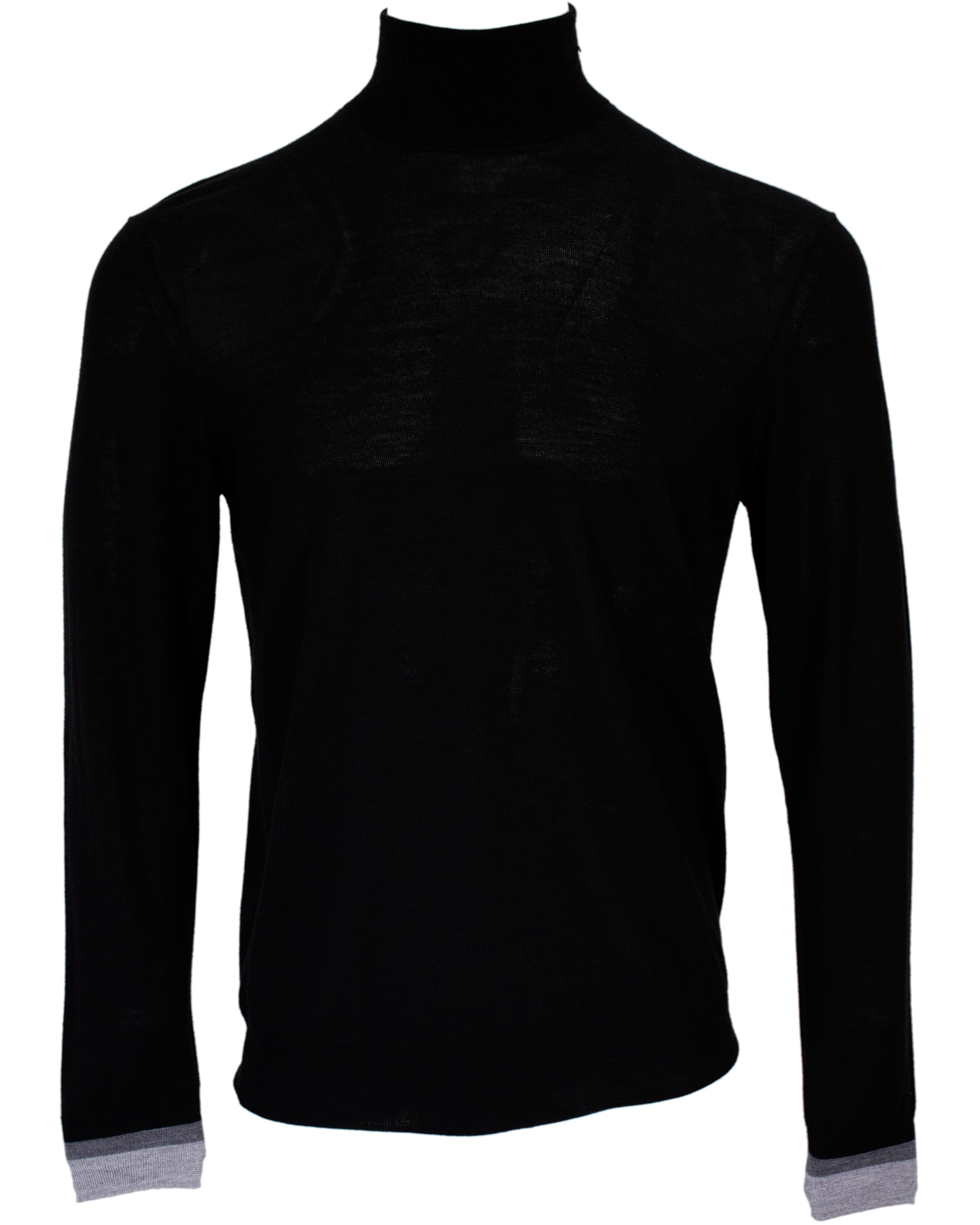 Men’s Ronald Merino Turtleneck Sweater - Black Extra Large Lords of Harlech