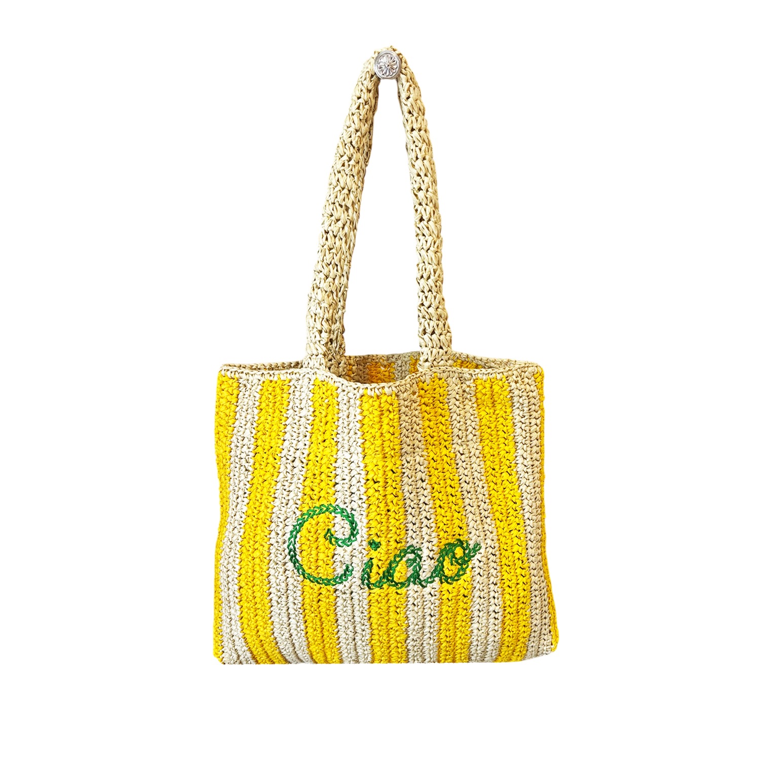 Ciao Embroidered Beach Bag Lilly Loves Wolf Badger
