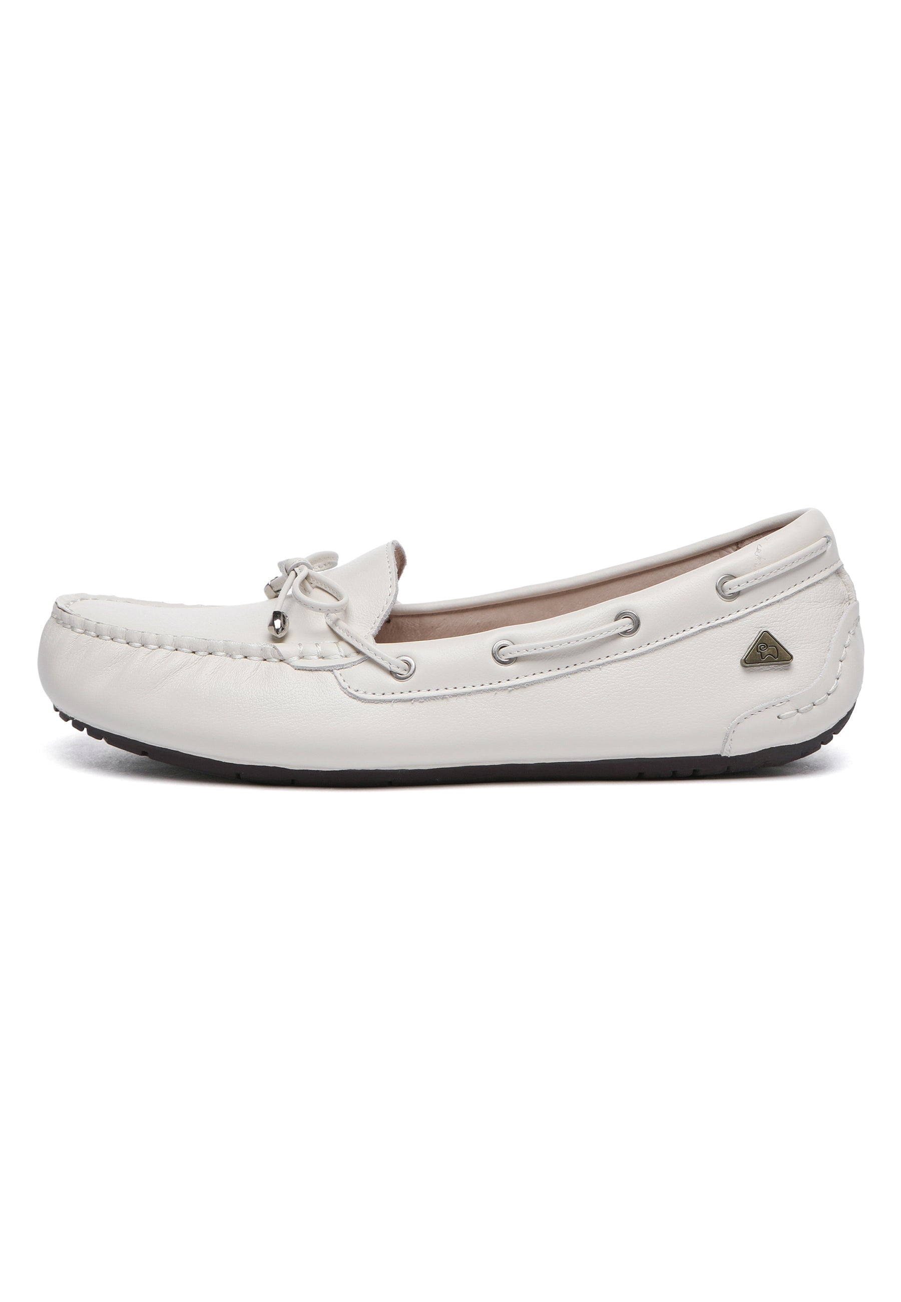 Everau Australia Women's Grebes Leather Loafers In White In Multi