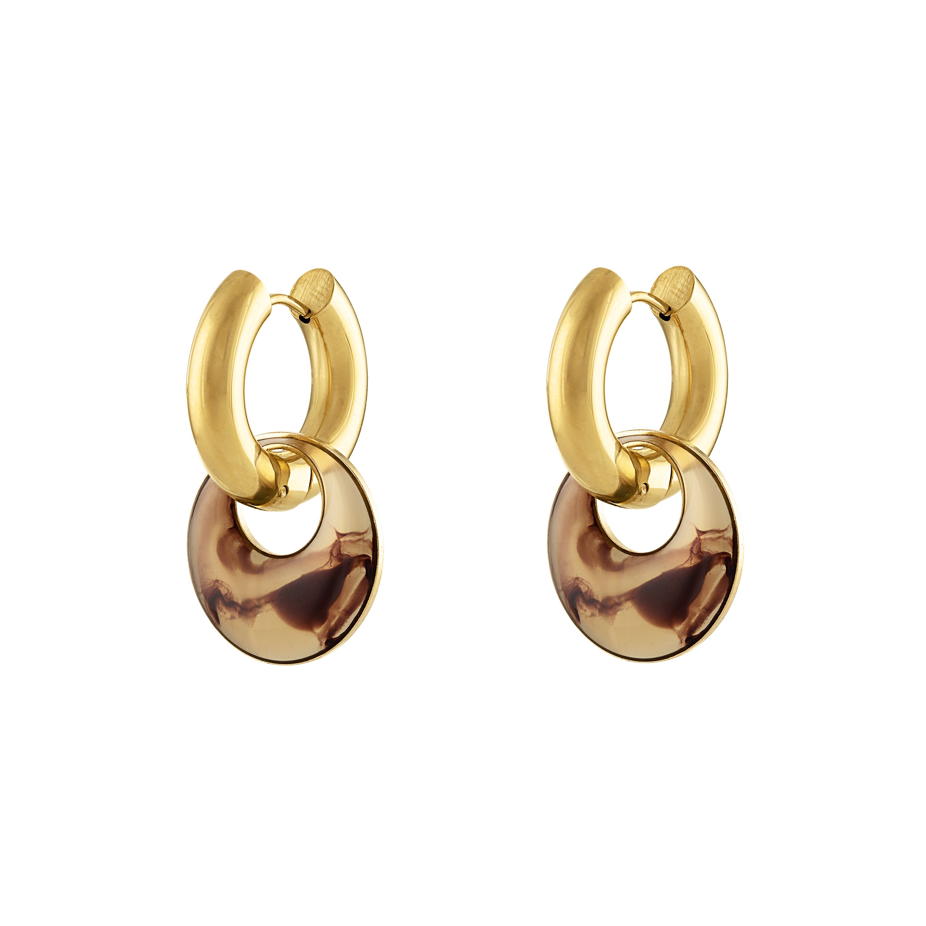 Women's Eloise Convertible Gold Hoop Earrings | Olivia Le